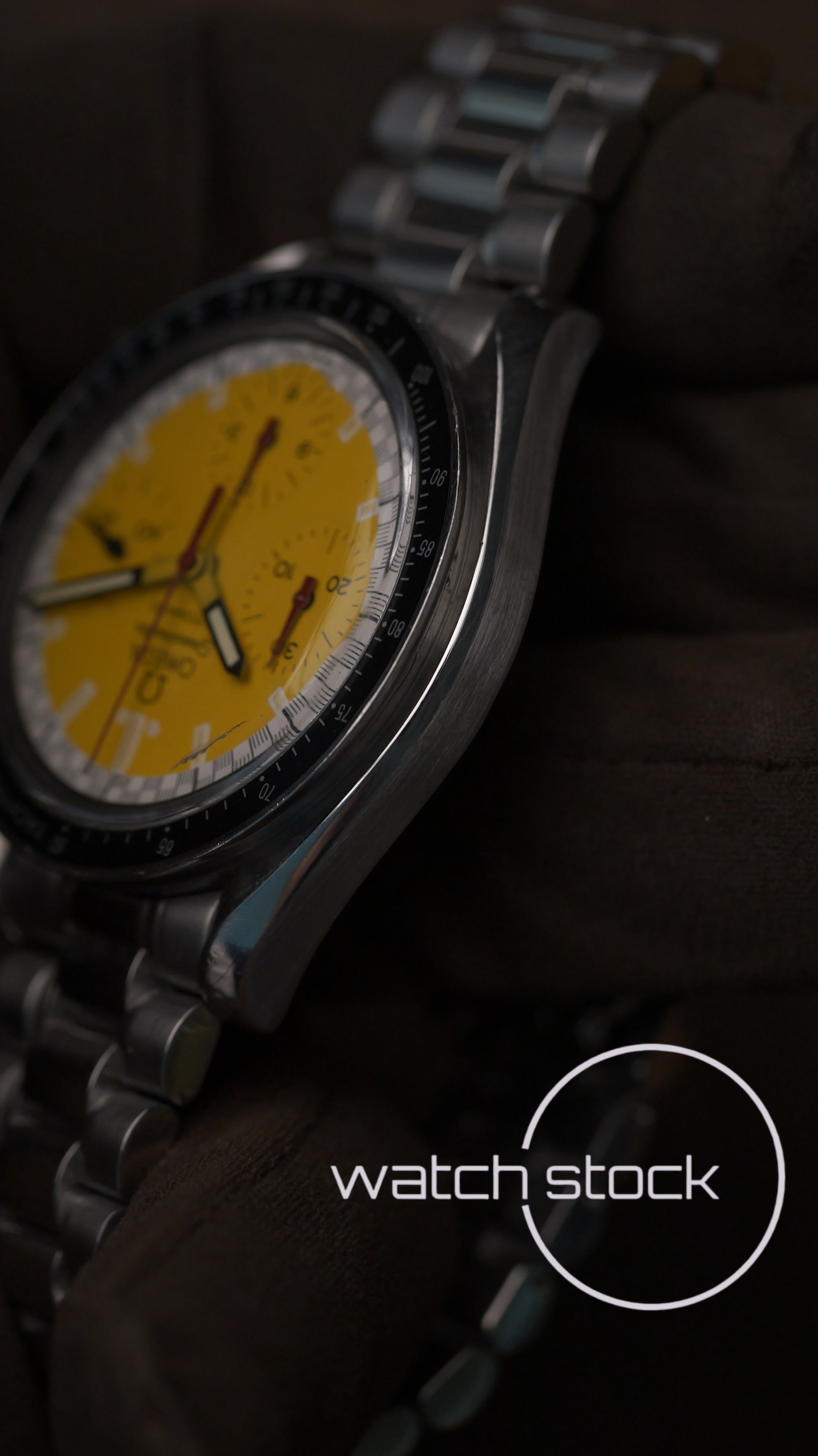 Omega speedmaster Schumacher yellow reduced ref. 3510.50 39mm automatic 1995