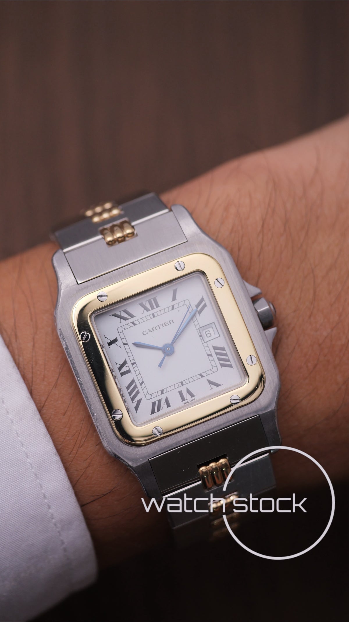 Cartier santos carré ref.2961 Godron Automatic vintage 29x41mm