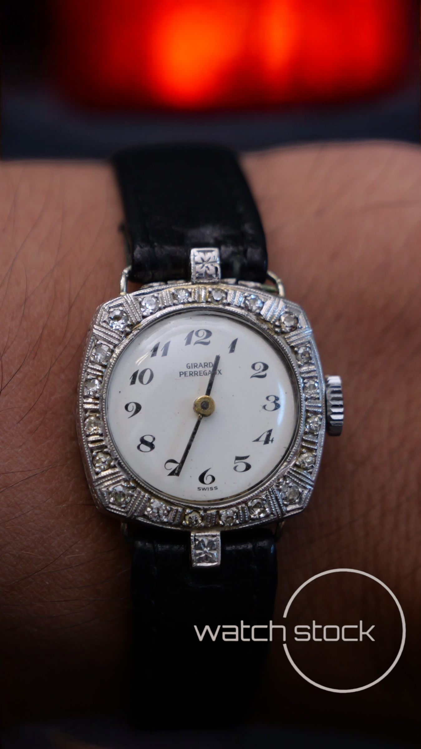Gerard peregaux in platino con diamanti vintage Dress Watch unisex 23mm carica manuale