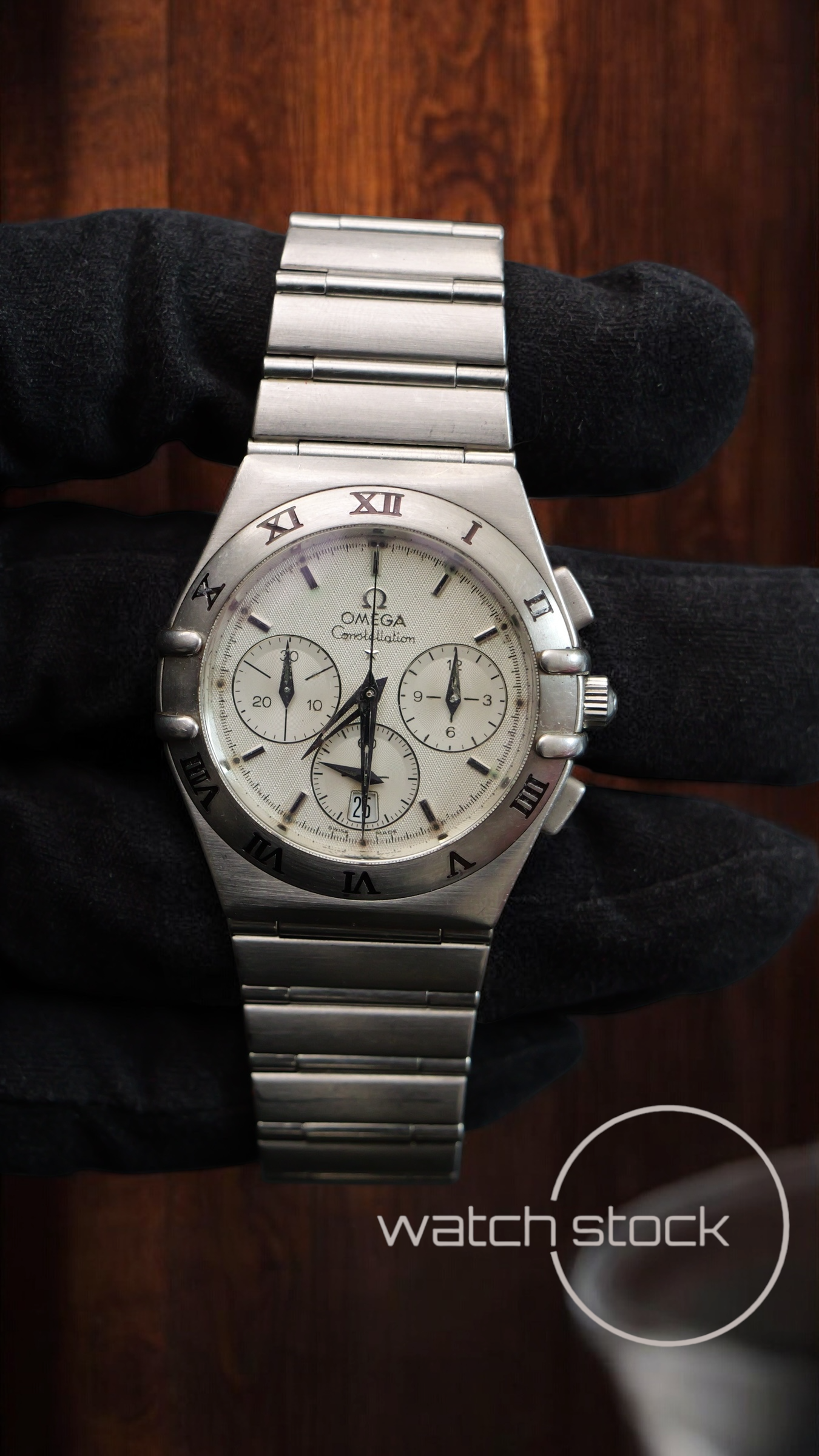 Omega constellation double Eagle chrono (39mm) white dial with box