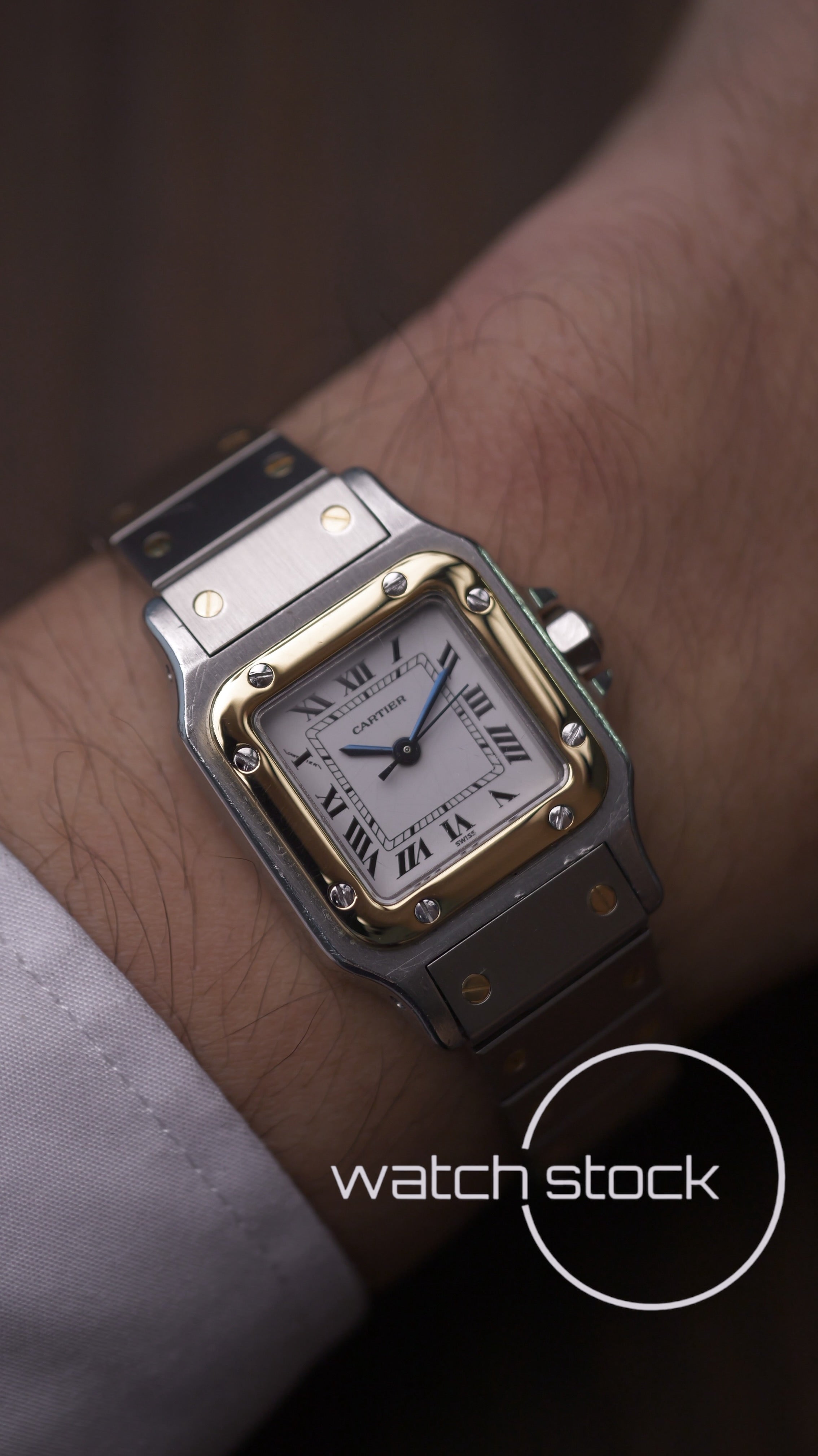 Cartier santos carré lady automatic ref.0902 24x35mm