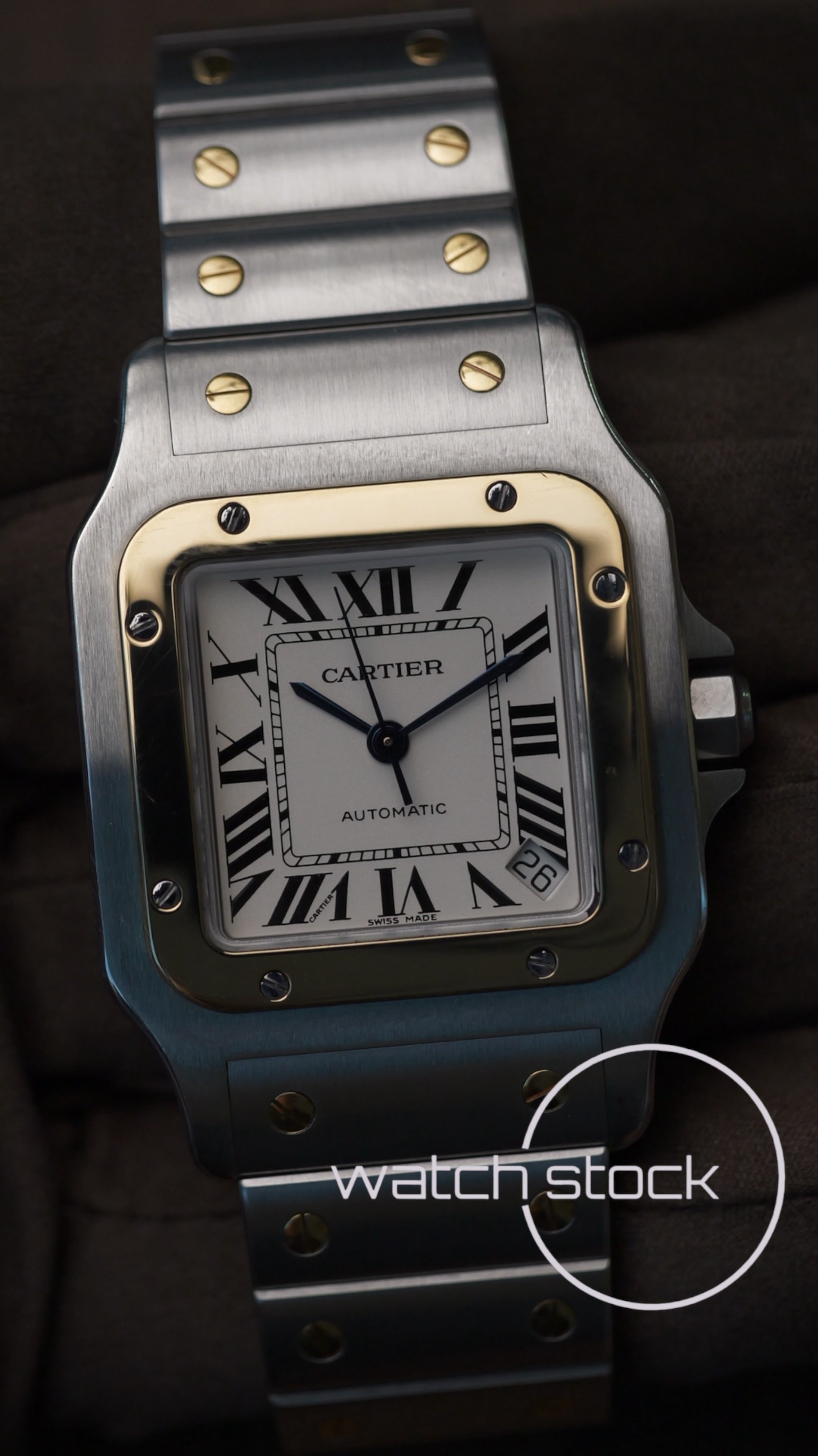 Cartier santos galbee XL Gold Steel ref.2823 Automatic 32x45mm