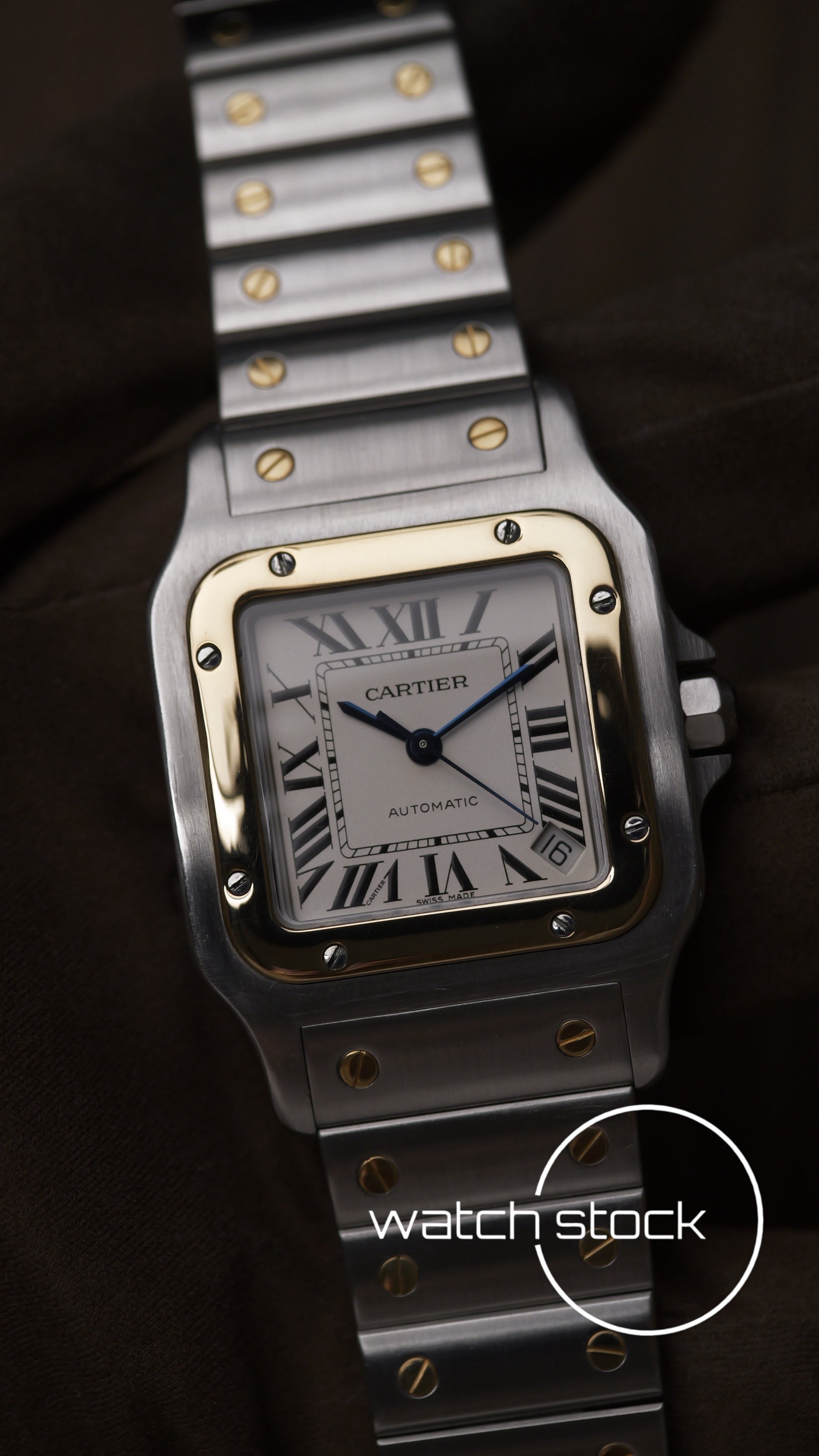 Cartier santos galbee XL Gold Steel ref.2823 Full set Automatic 32x45mm