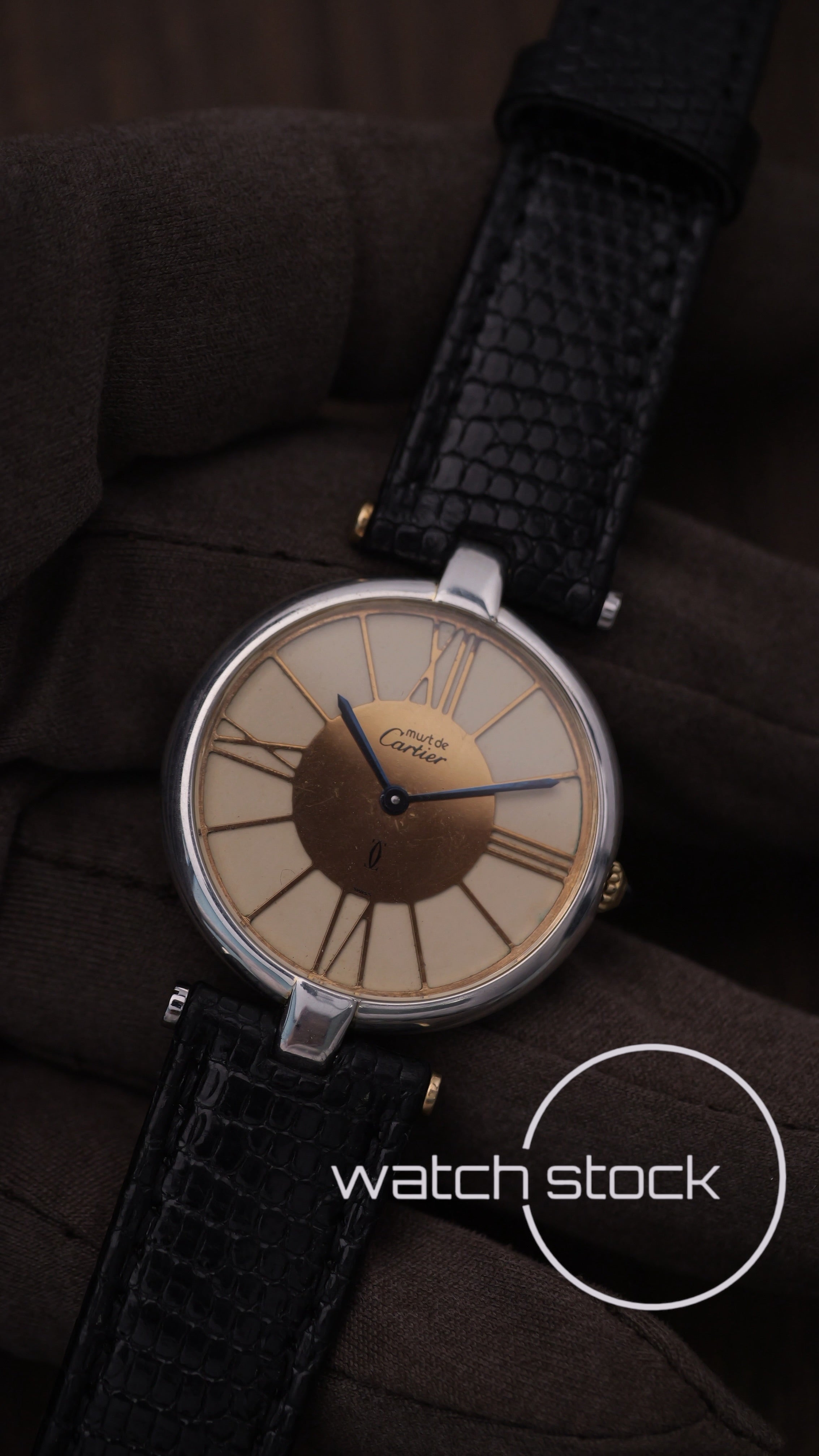 Cartier Vendome 30mm roman numbers dial anno 1990º