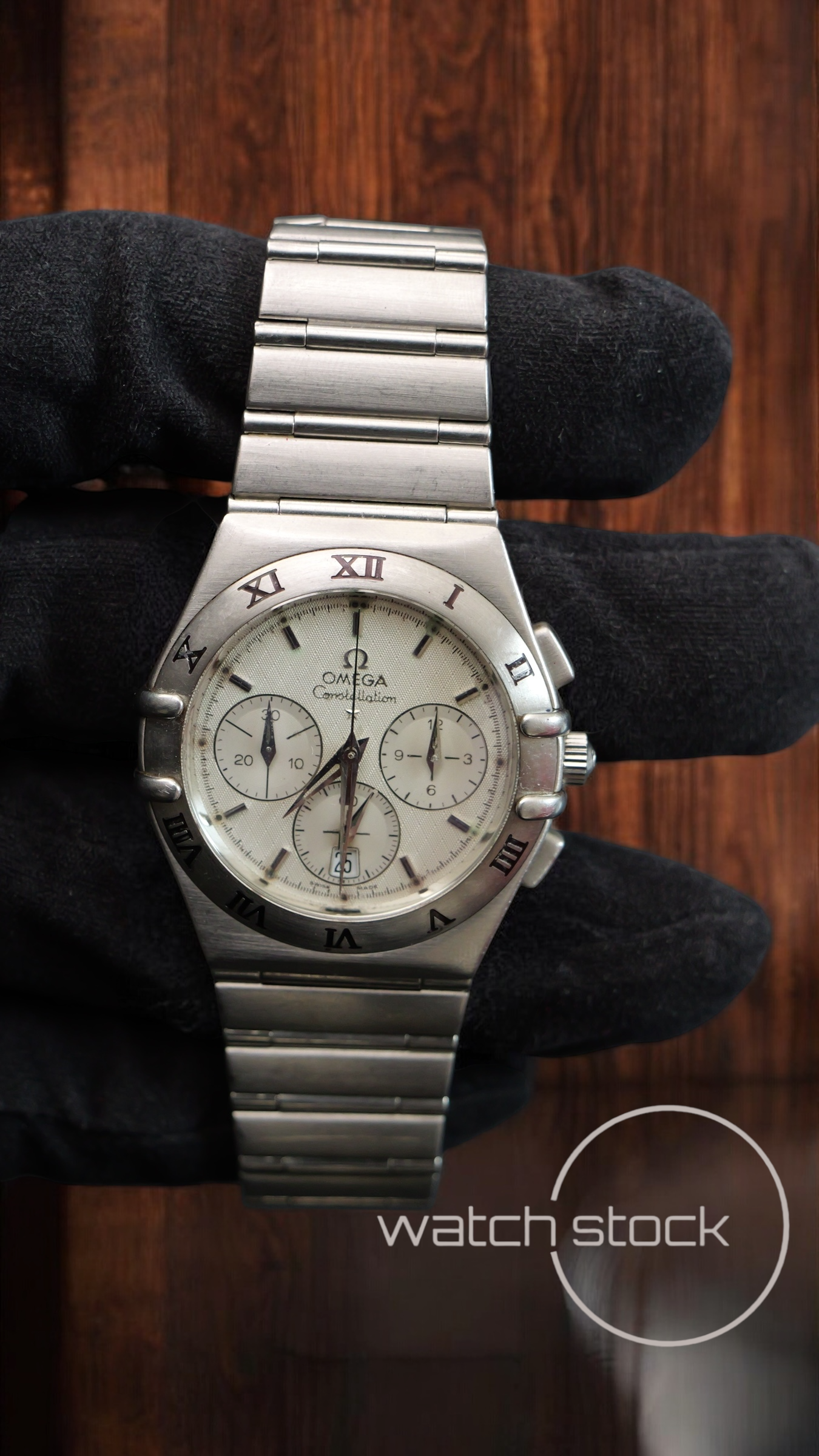 Omega constellation double Eagle chrono (39mm) white dial with box