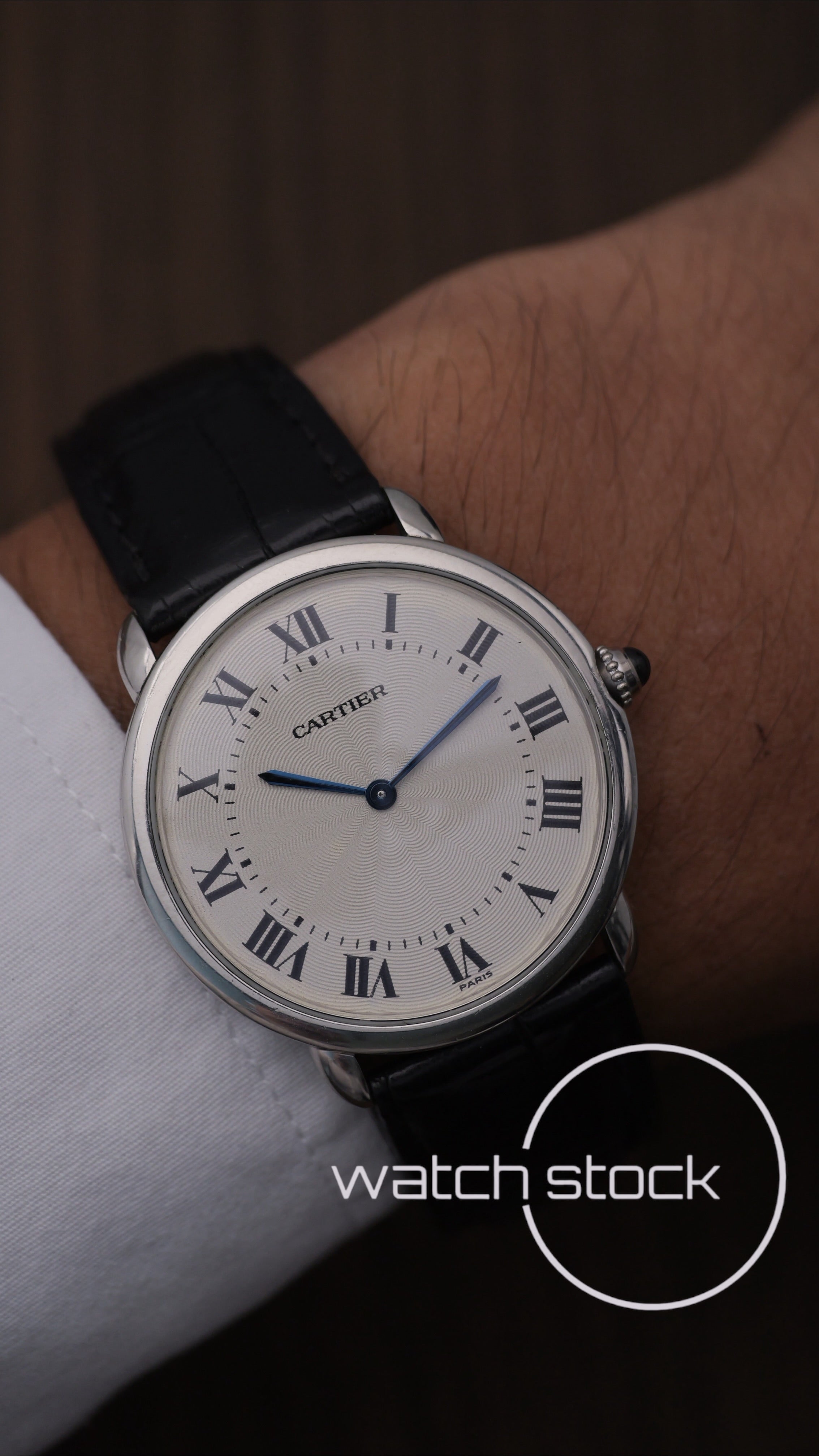 Cartier Ronde Louis Cartier 36mm ref.1297 MOLTO RARO Platino e Oro Bianco