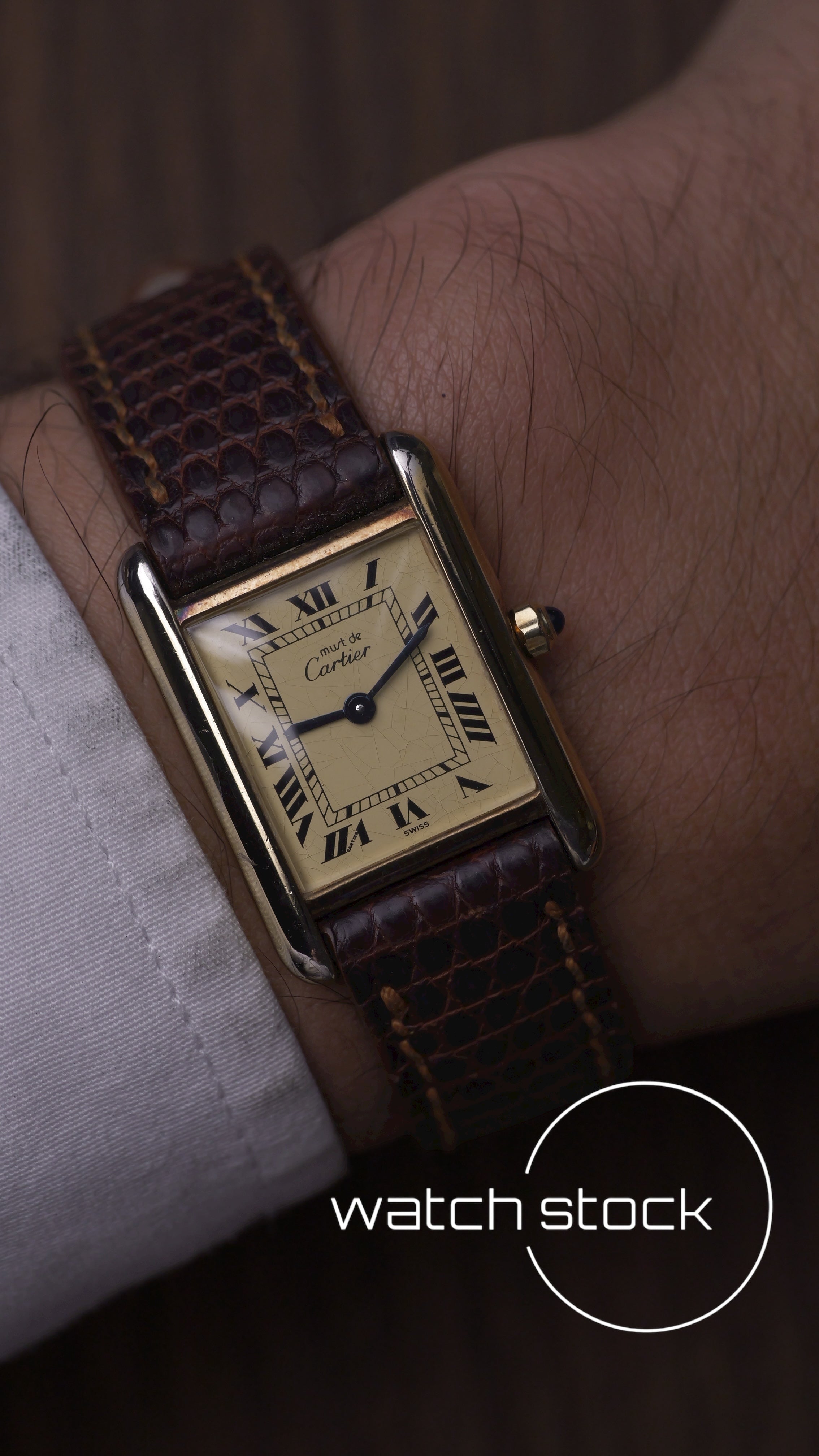 Cartier Tank lady lemon roman numbers dial taglia 3