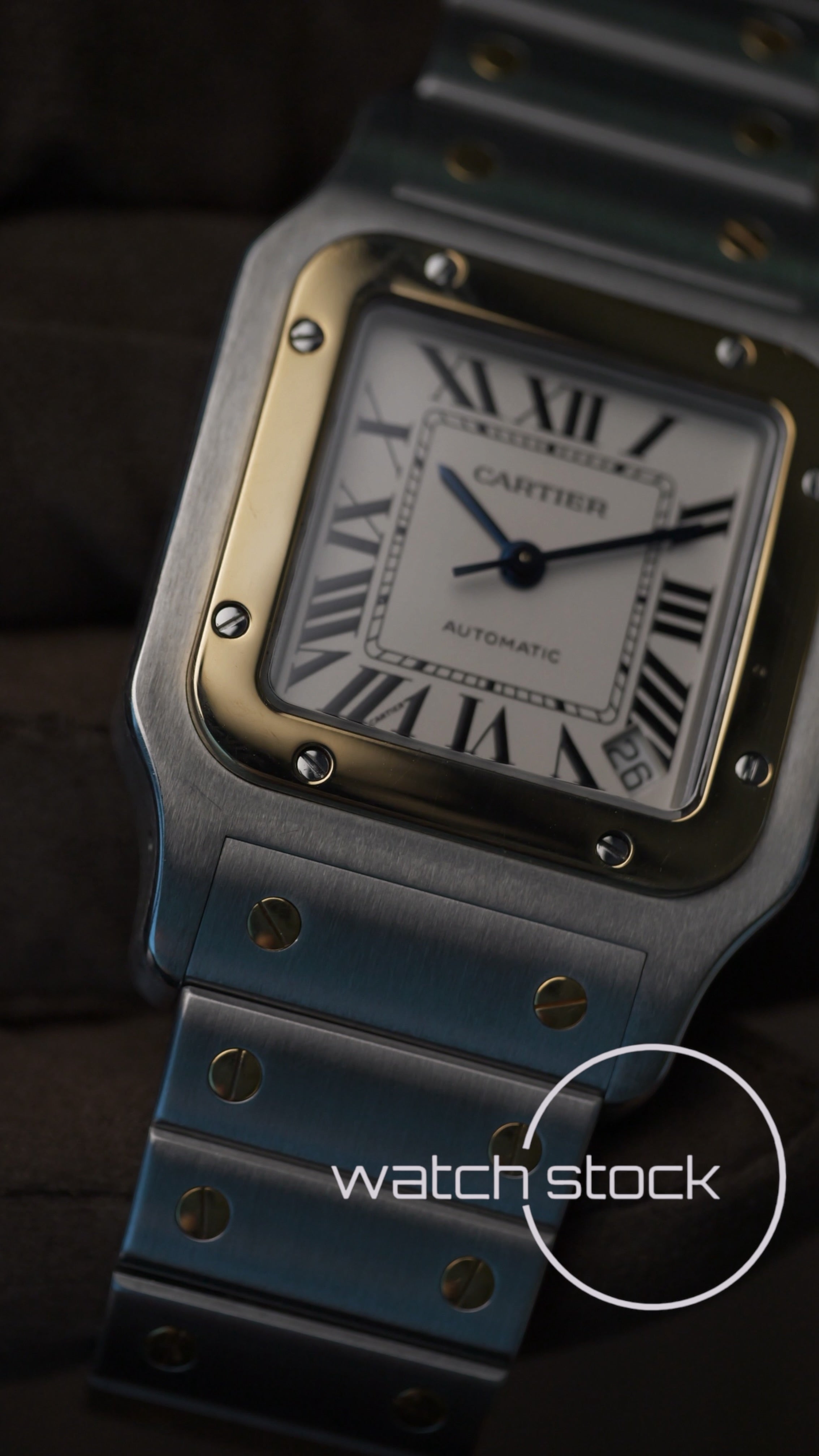 Cartier santos galbee XL Gold Steel ref.2823 Automatic 32x45mm