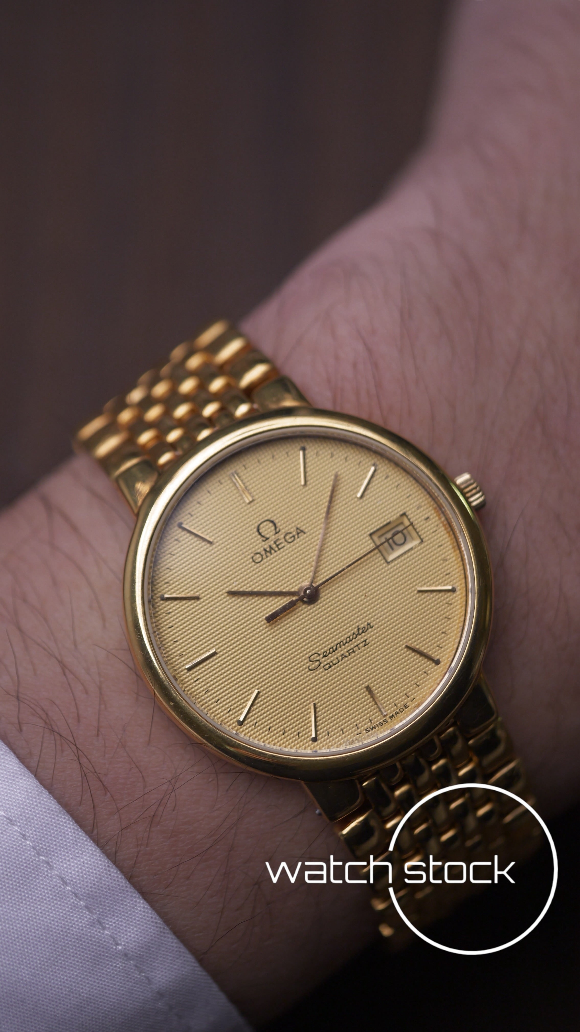 Omega Seamaster de ville 1993 vintage placcato oro Quartz