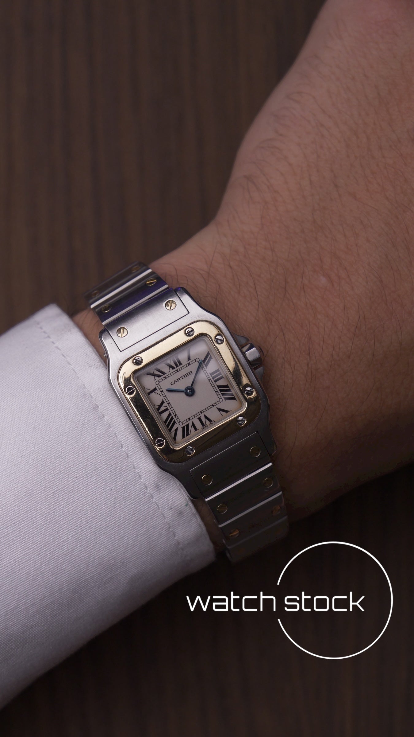 Cartier santos galbee lady quartz 24x35mm ref.1565