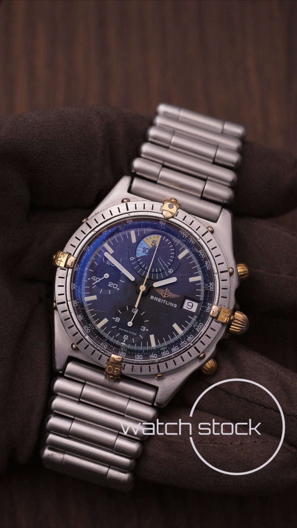 Breitling chronomat Yachting regatta black dial ref.81.950 bracciale a cartucciera + Box