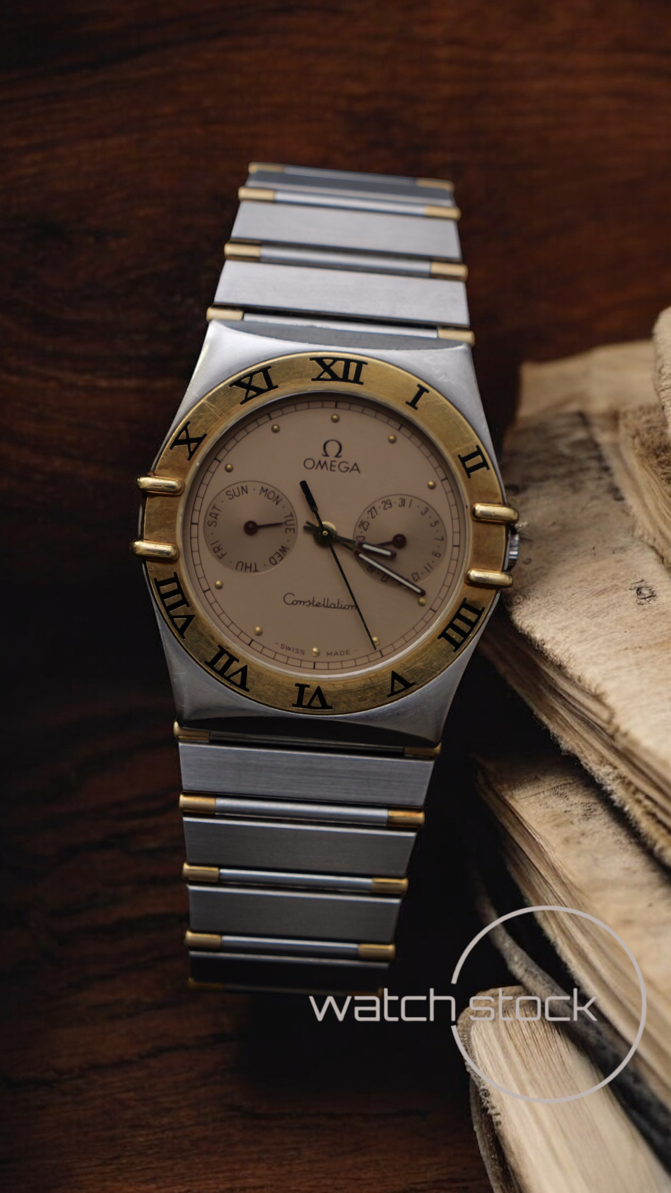 Omega constellation daydate quarz (34mm) yellow dial vintage