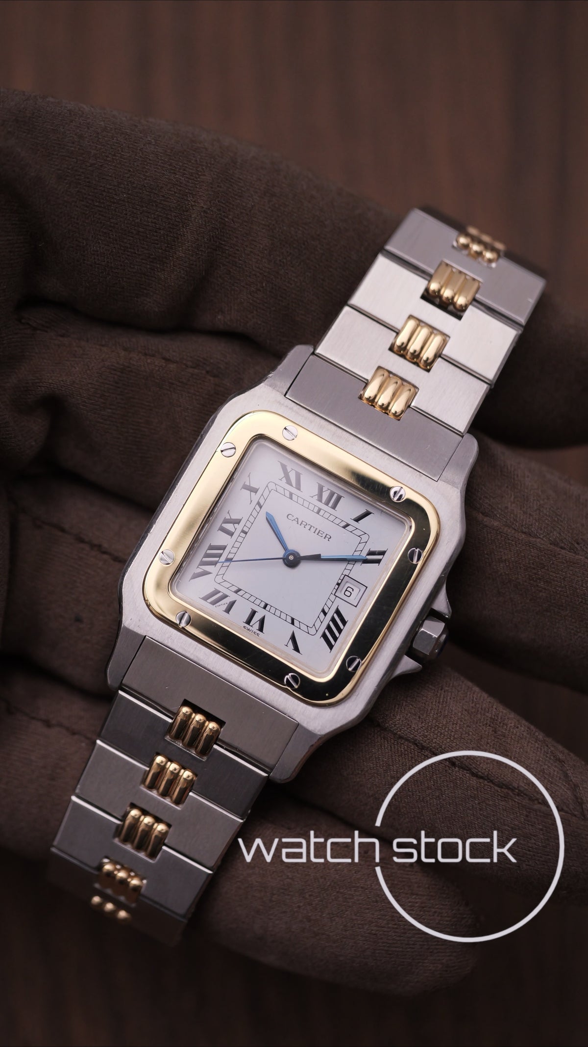 Cartier santos carré ref.2961 Godron Automatic vintage 29x41mm