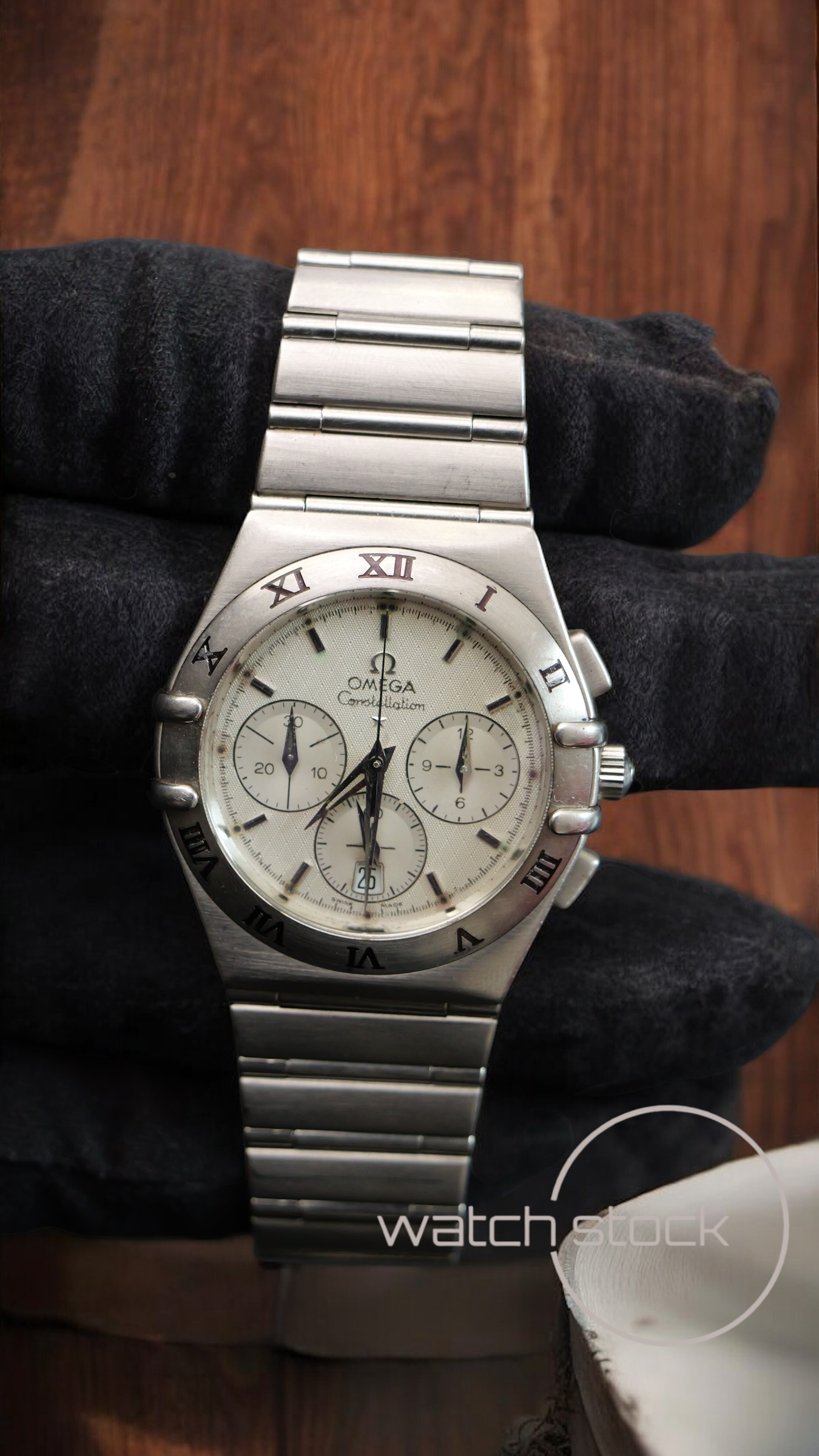 Omega constellation double Eagle chrono (39mm) white dial with box