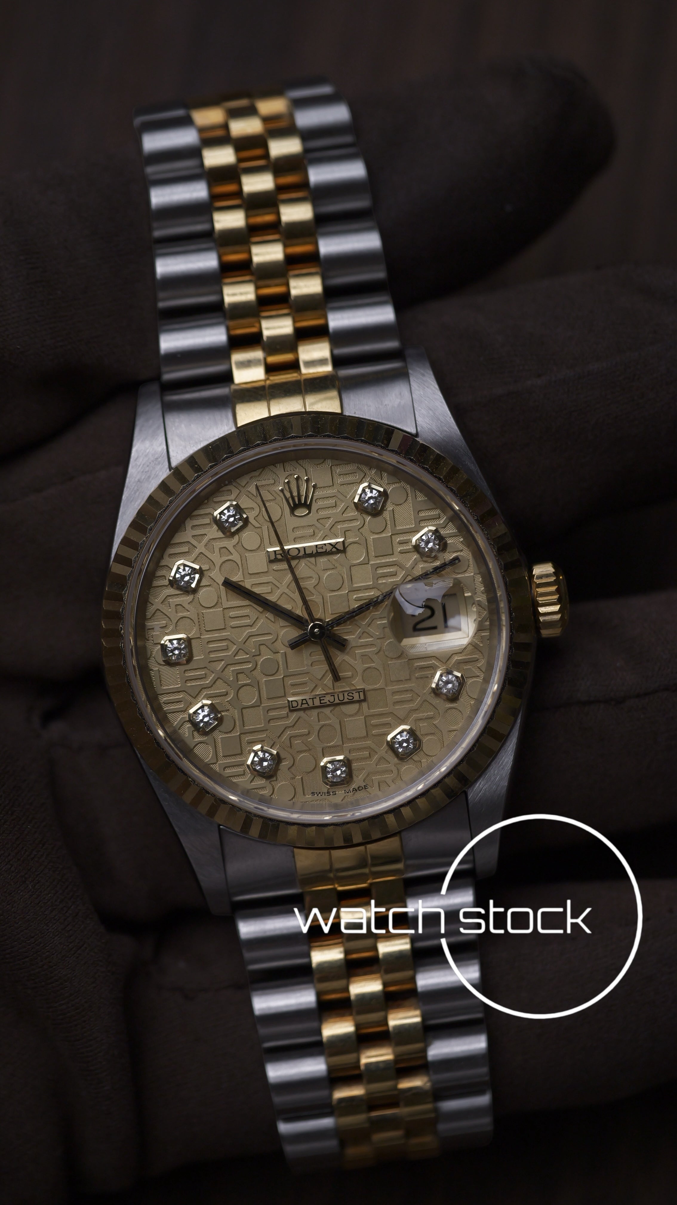 Rolex Datejust 16233G Computer Dial Two Tone Diamonds