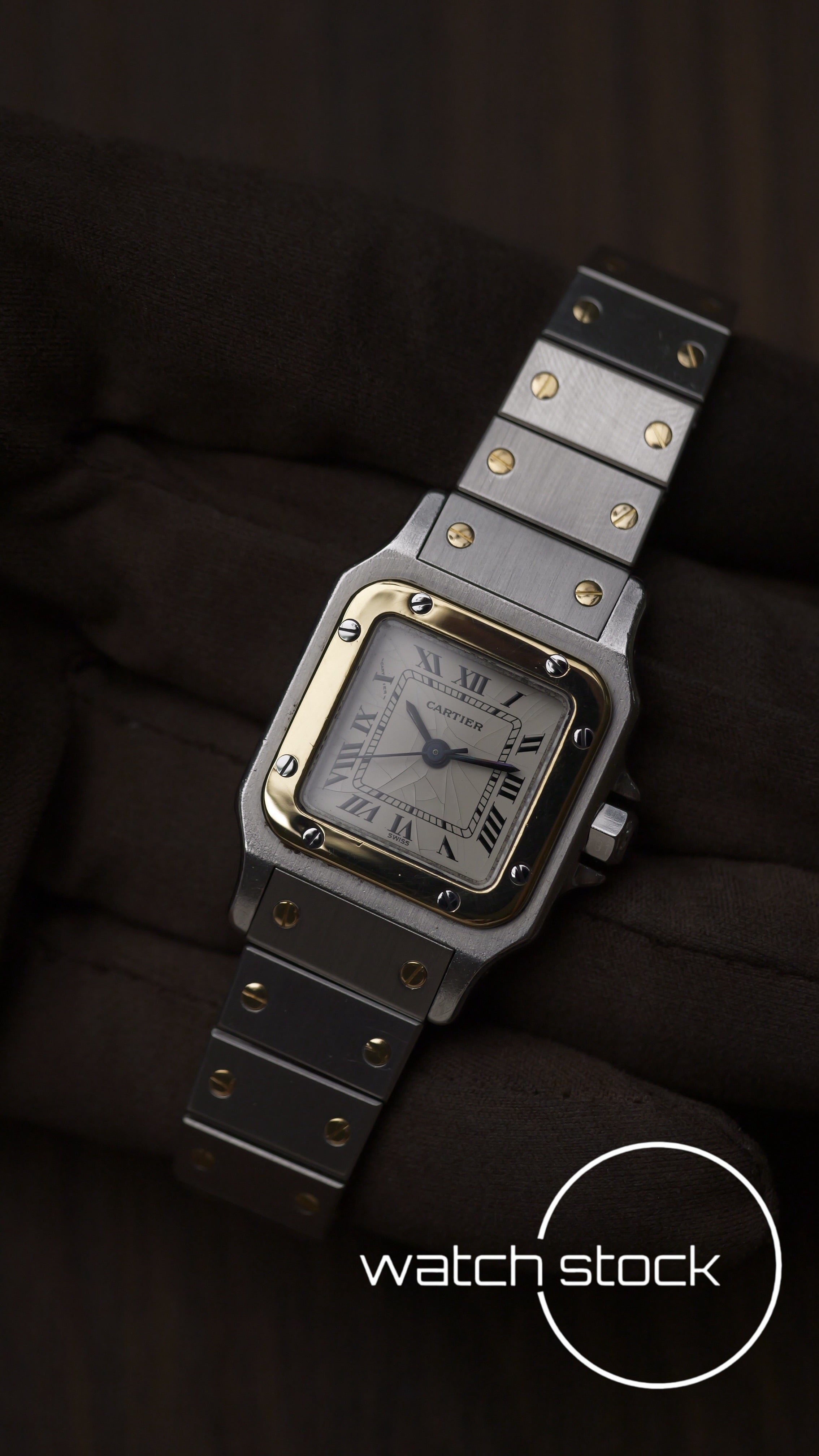 Cartier santos carré lady automatic con scatola spider dial ref.1170902 24x35mm