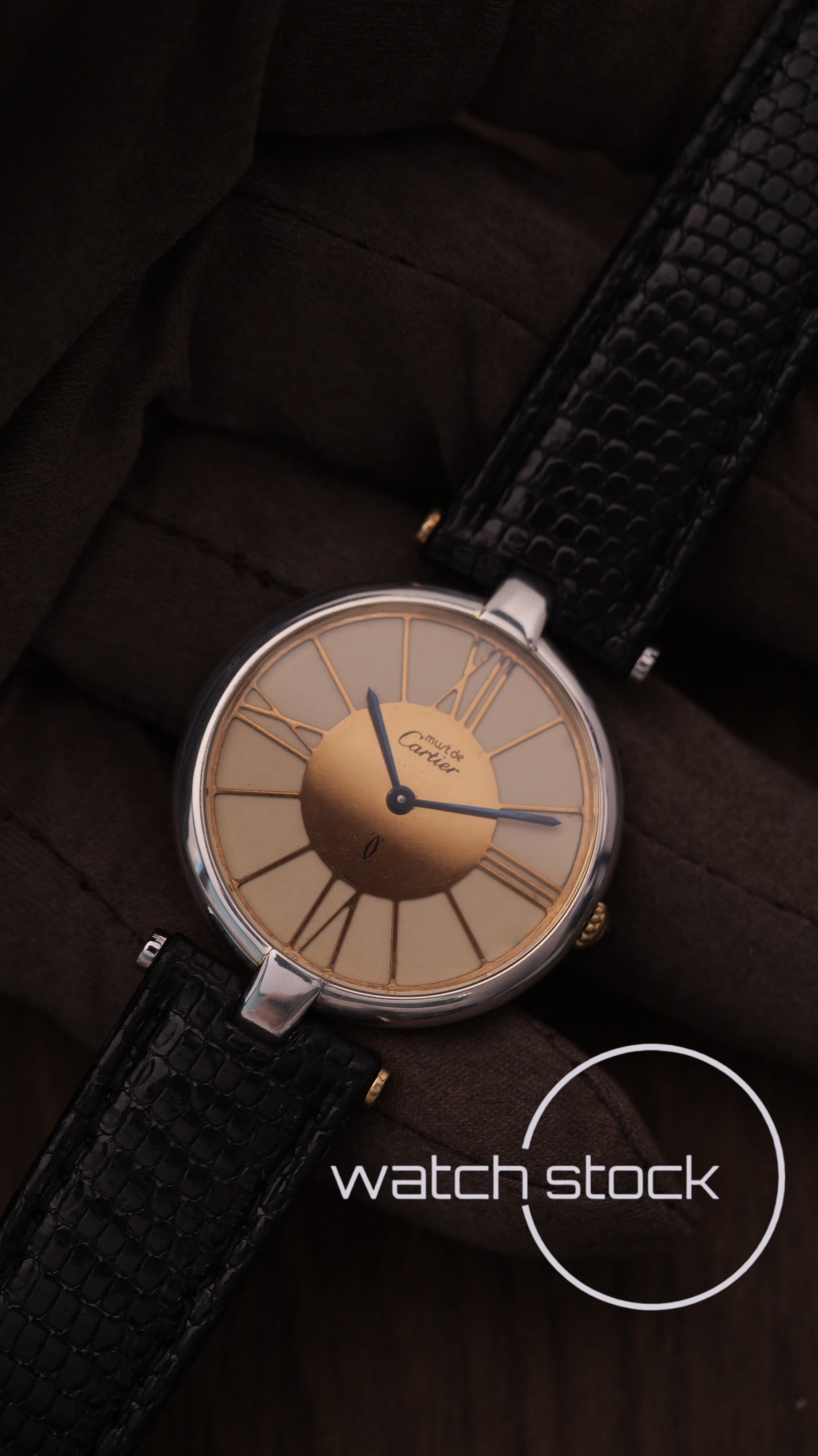 Cartier Vendome 30mm roman numbers dial anno 1990º