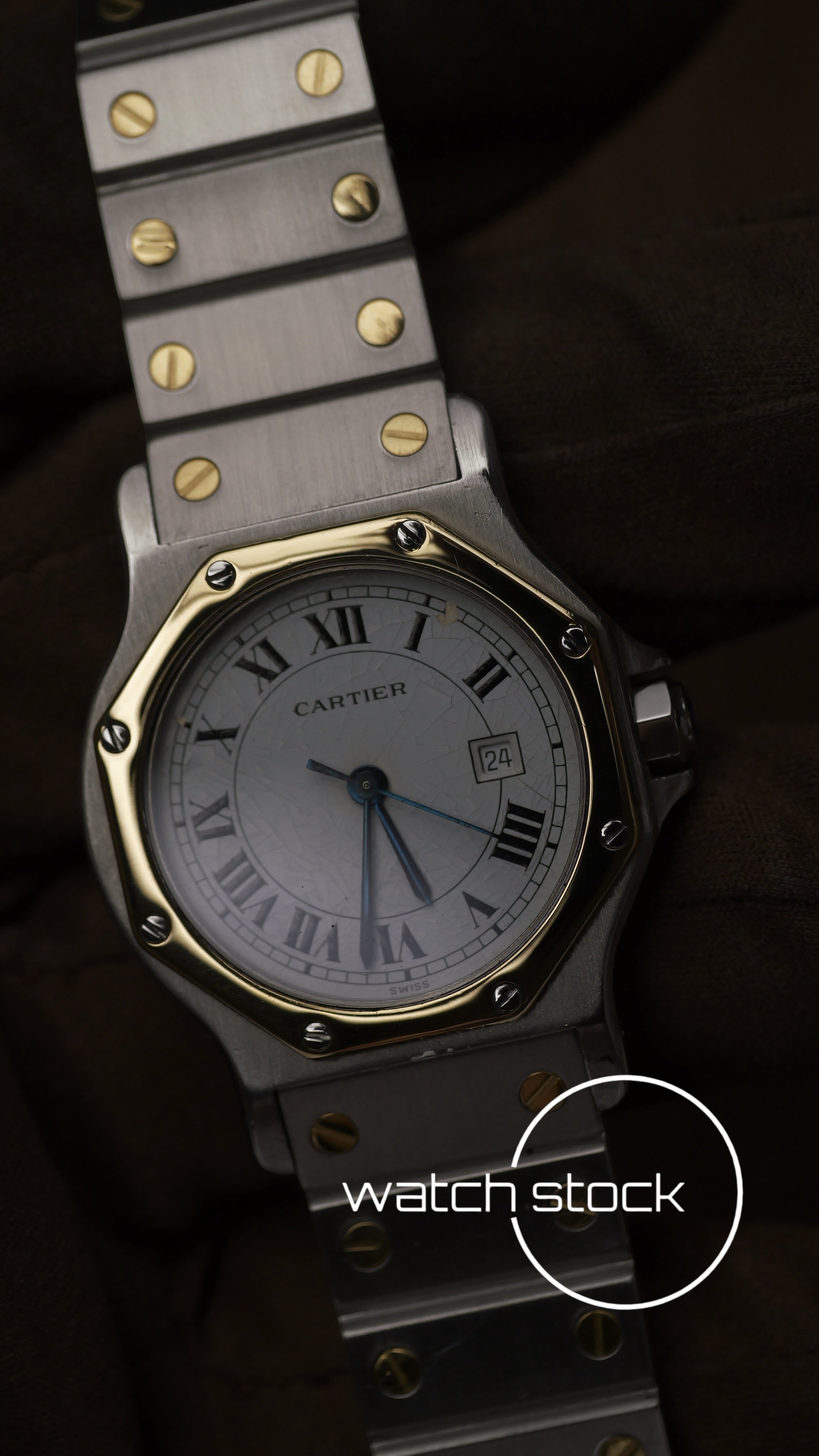 Cartier santos Octagon 30mm Large men ref.2966 Automatic