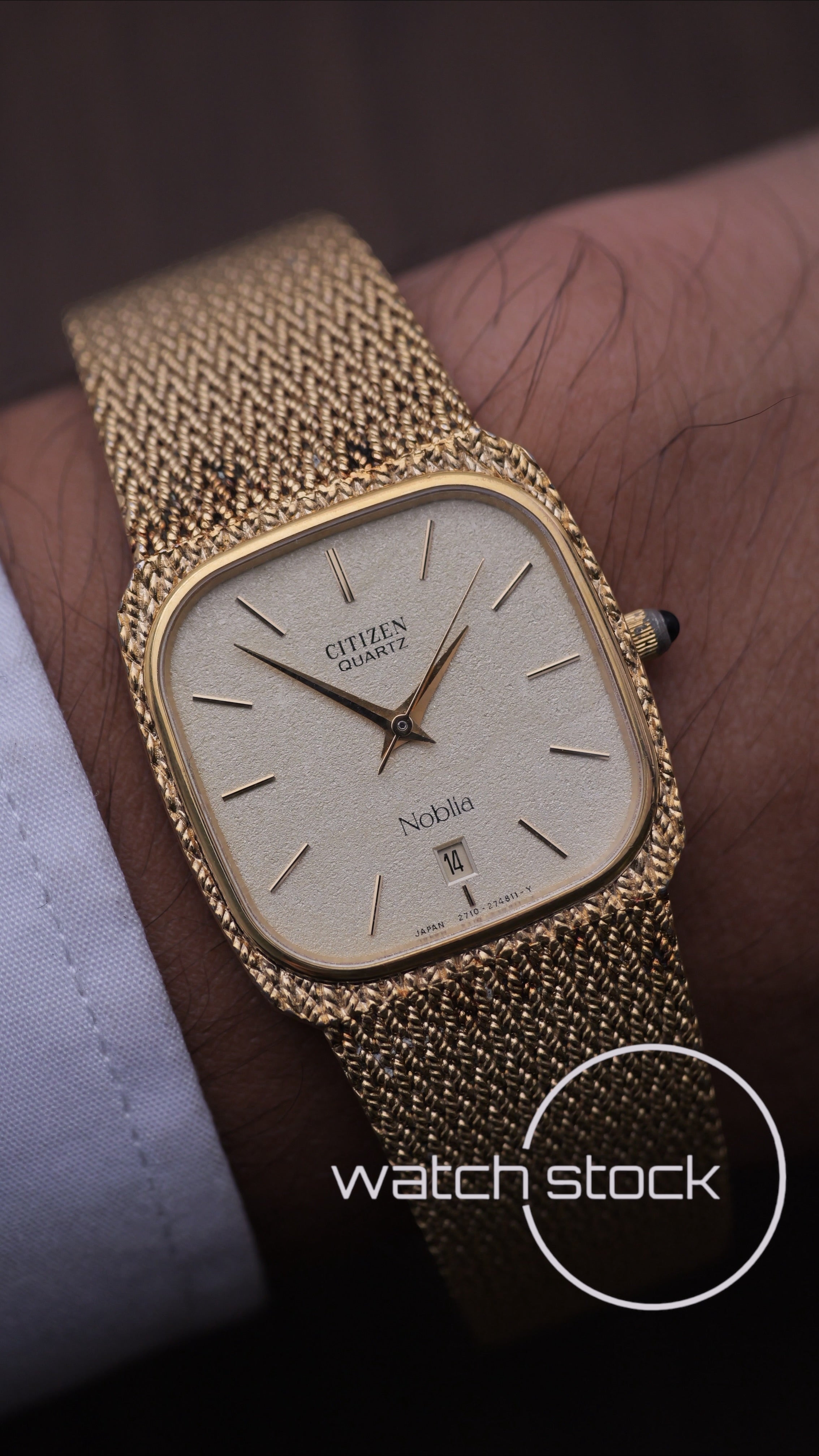 Citizen Noblia vintage placcato oro Quartz