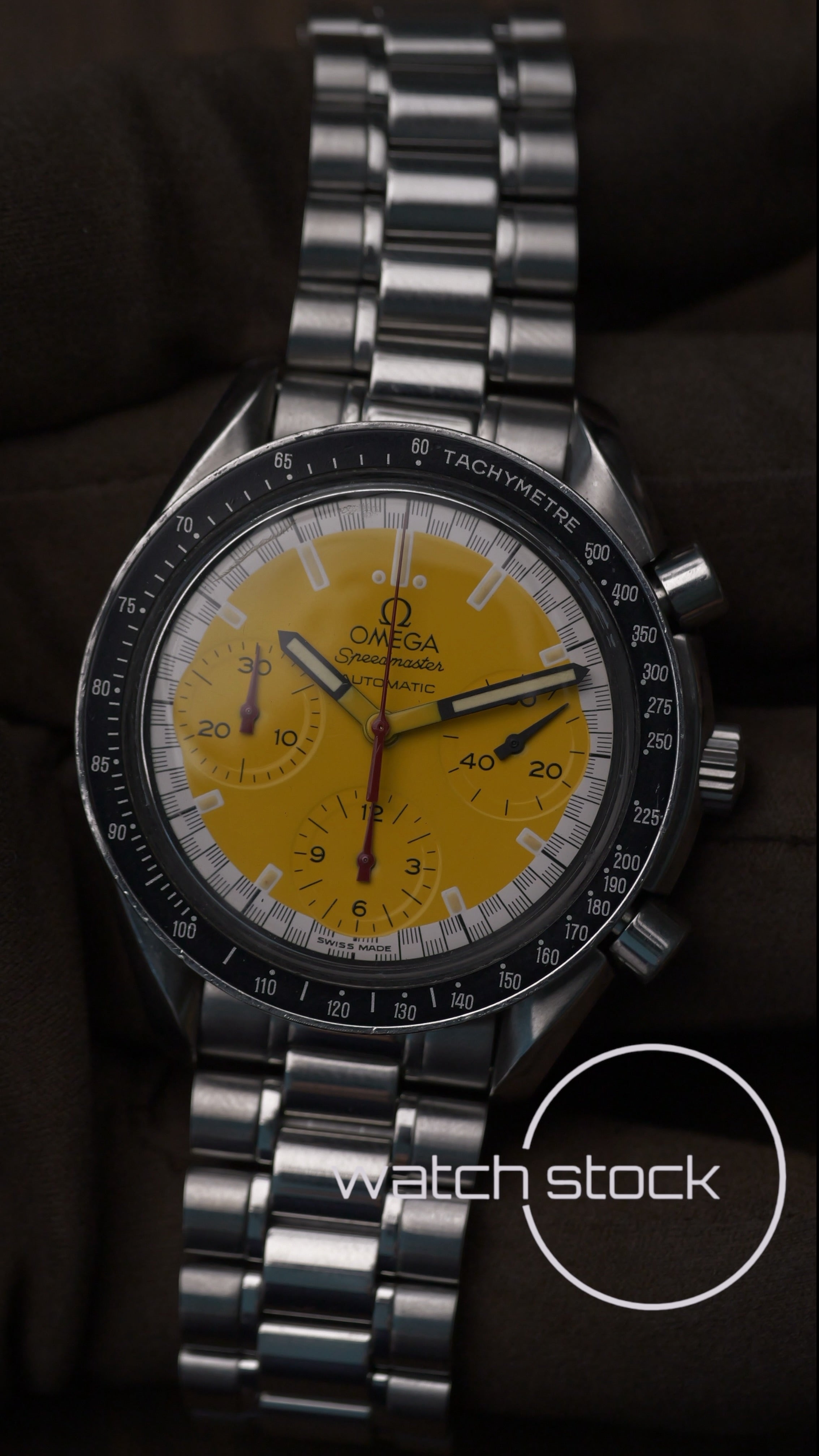 Omega speedmaster Schumacher yellow reduced ref. 3510.50 39mm automatic 1995