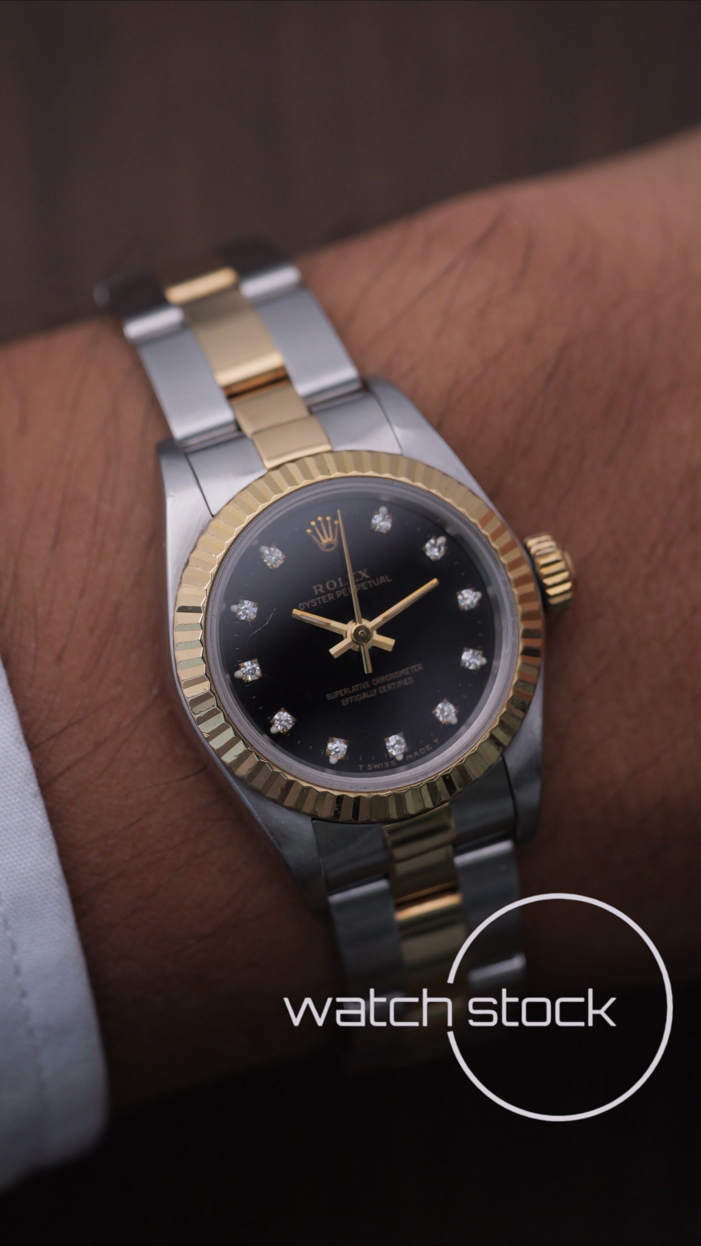 Rolex oyster perpetual 26mm ref. 67193  1994º Two Tone Diamonds
