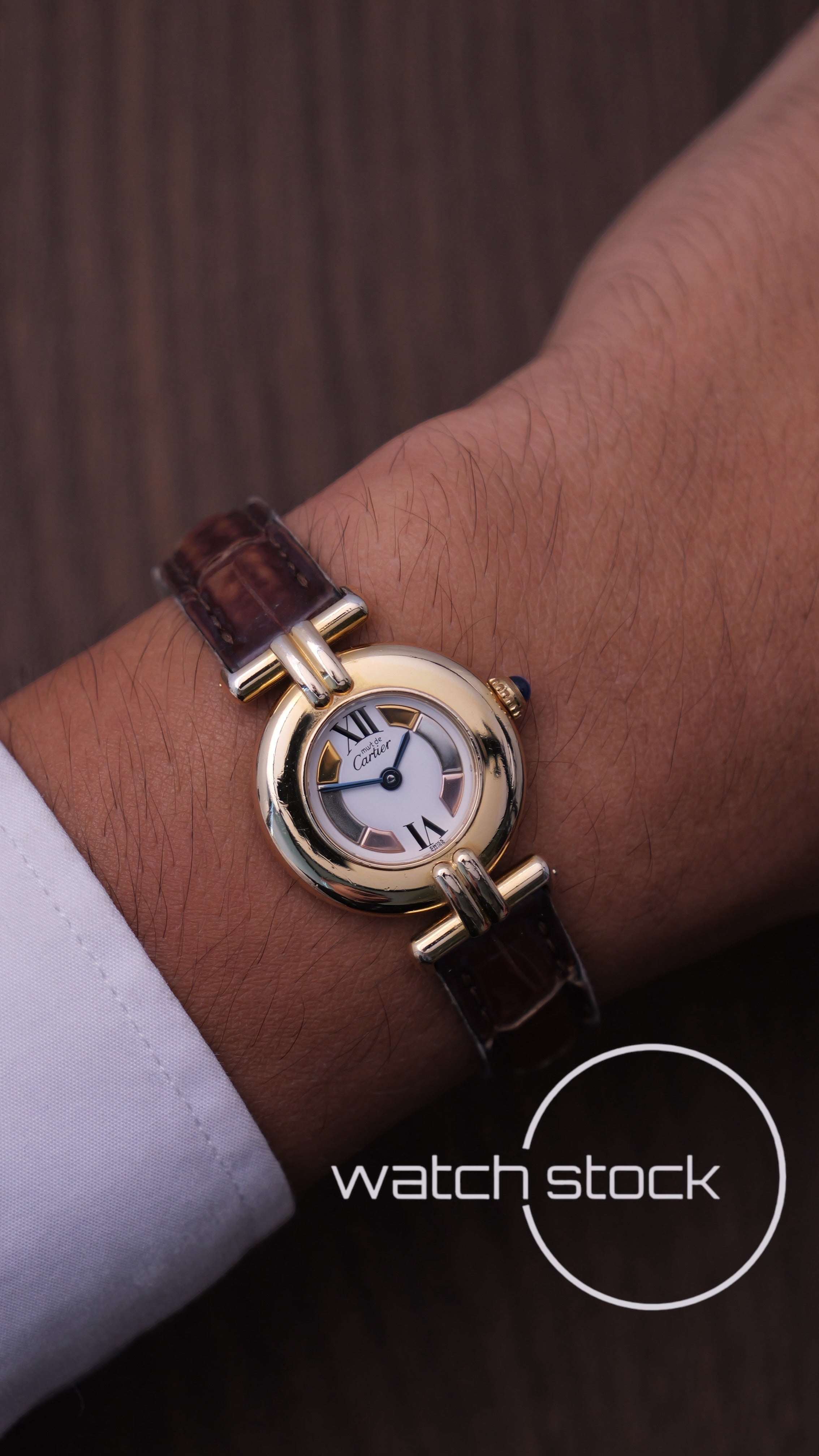 Cartier vermeil colisee 24mm ref. 590002 quartz