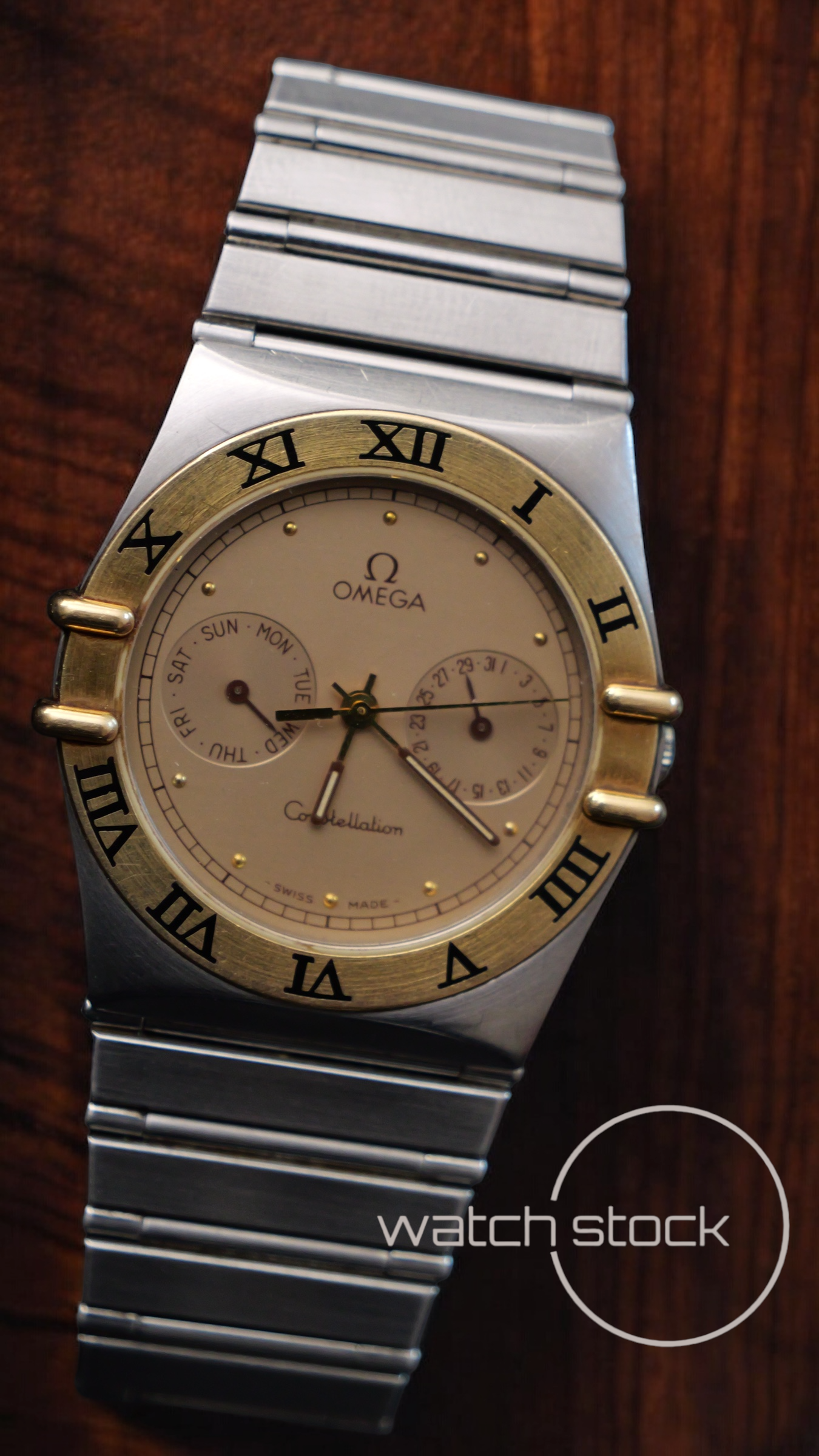 Omega constellation daydate quarz (34mm) yellow dial vintage