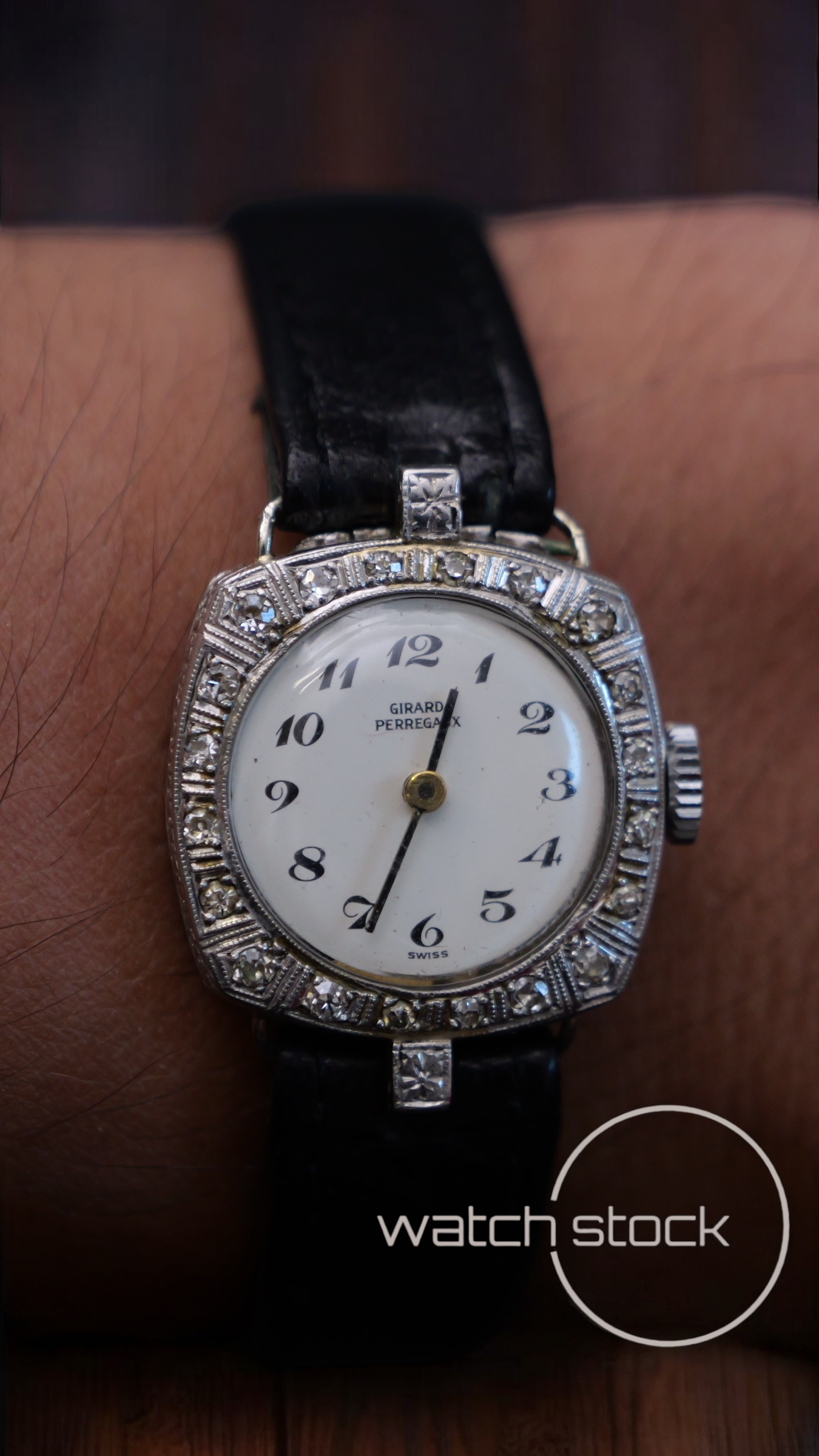 Gerard peregaux in platino con diamanti vintage Dress Watch unisex 23mm carica manuale