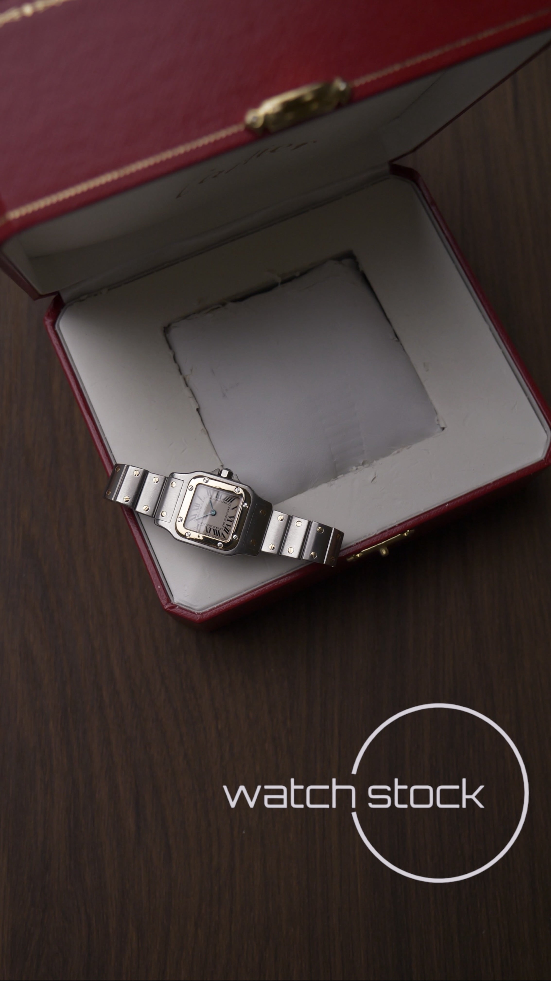 Cartier santos galbee lady quartz 24x35mm ref.166930