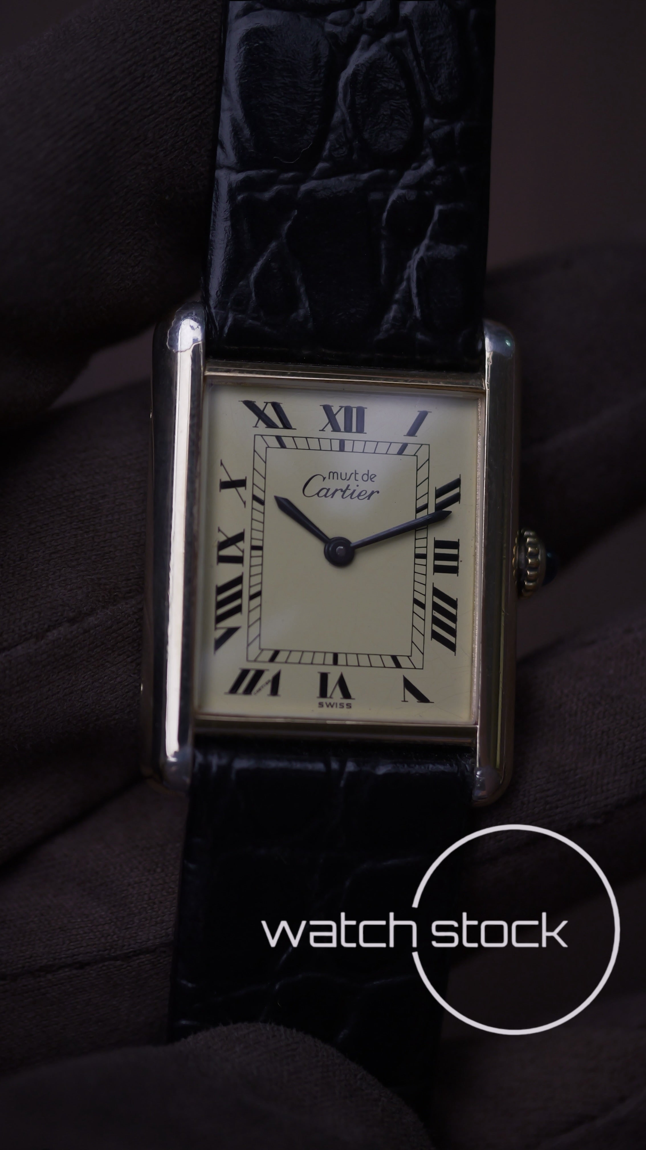 Cartier Tank lemon roman numbers dial taglia 6