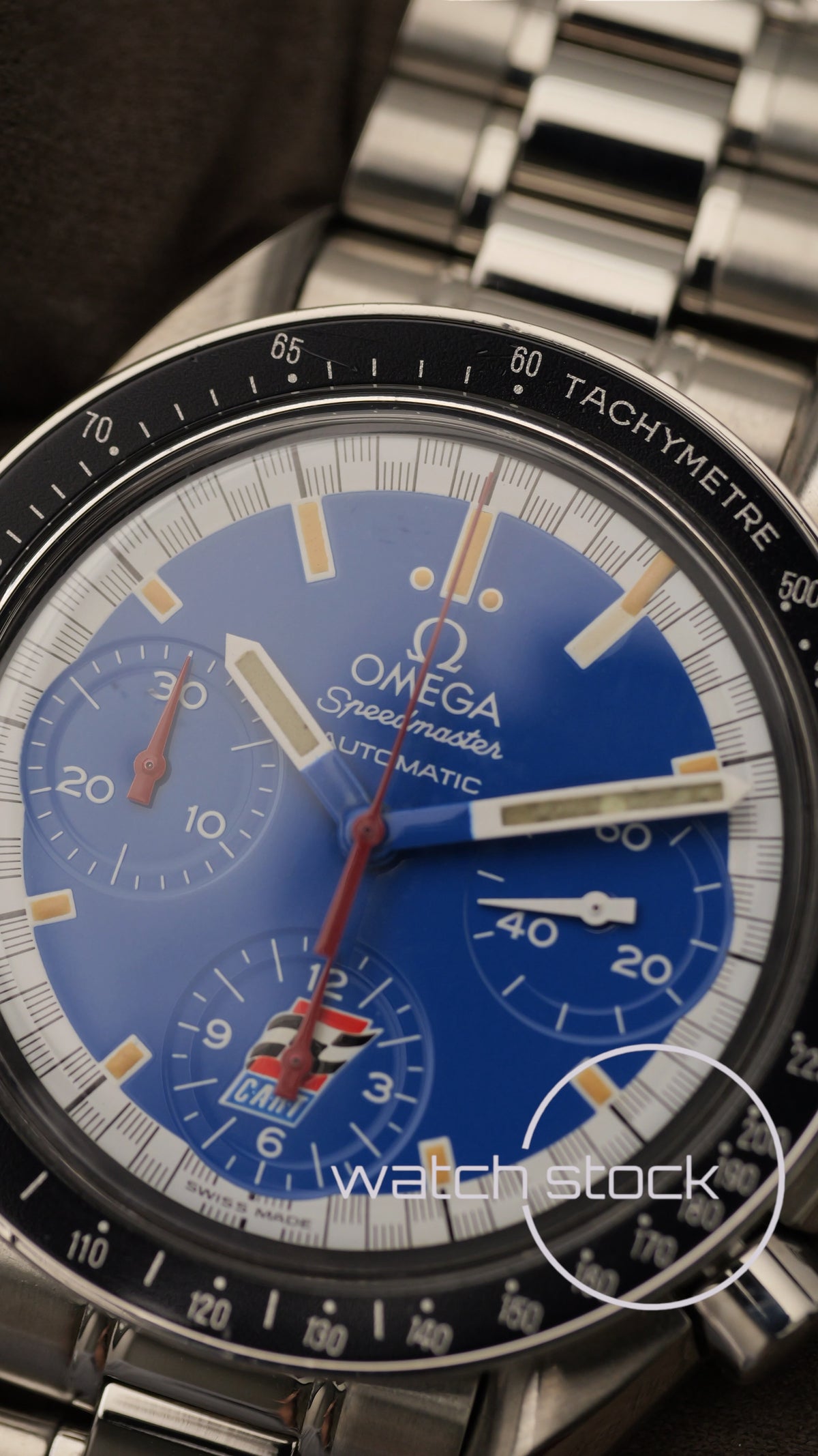 Omega speedmaster Schumacher blue Cart dial reduced ref. 175.0032 39mm automatic 1998