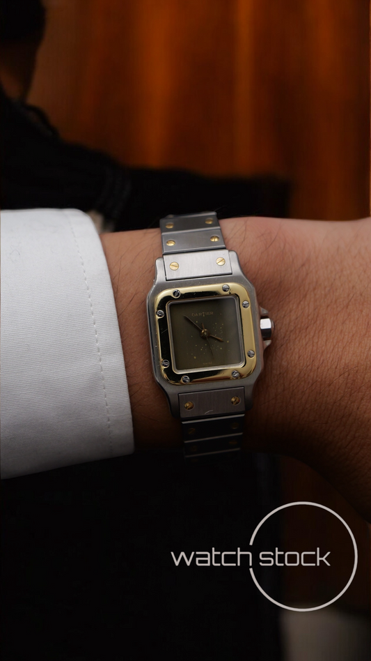 Cartier santos carré pm ghost lady 24x35mm santos de cartier automatic grey dial full set misura 2