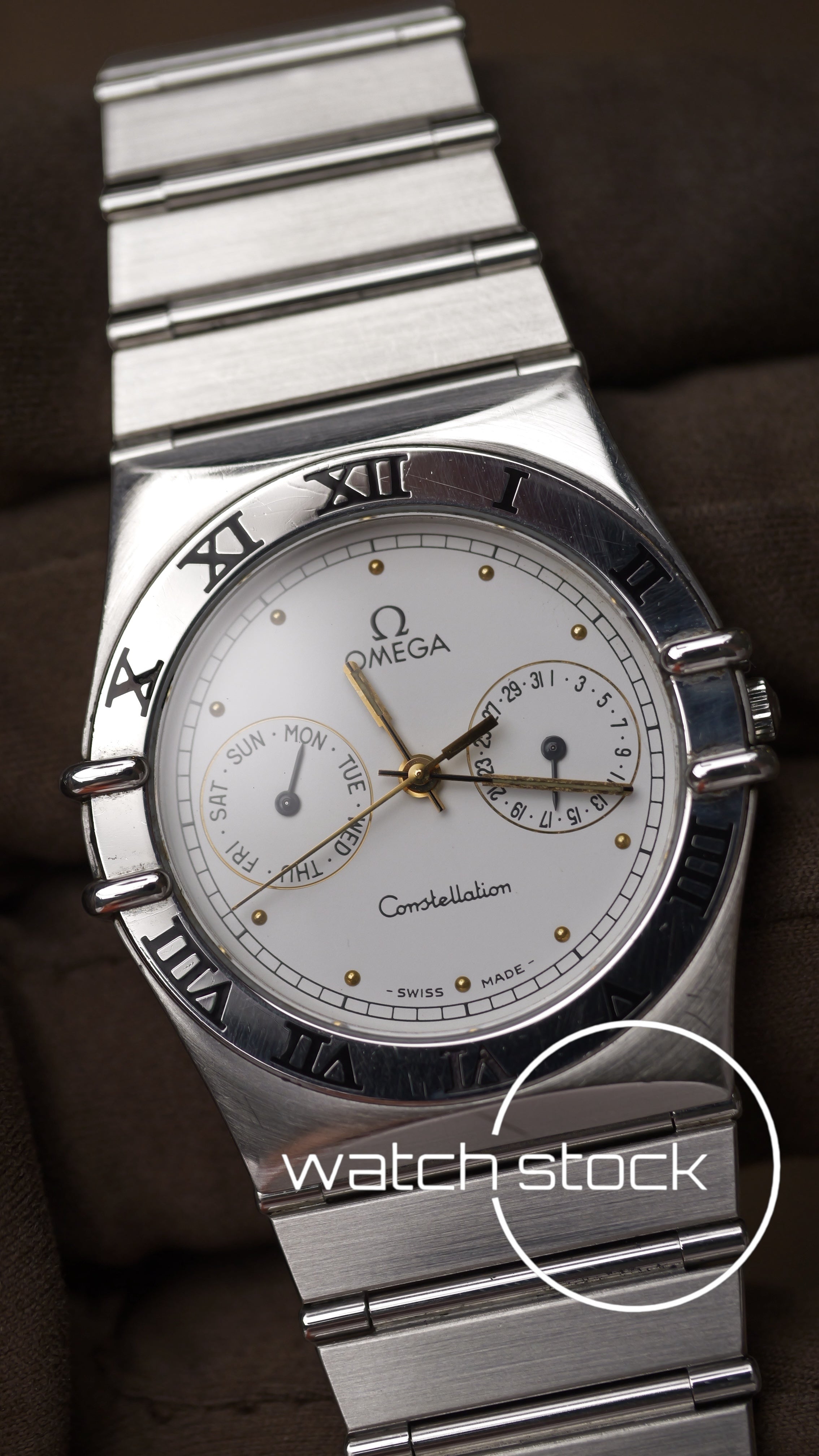 Omega constellation day-date 34mm white dial