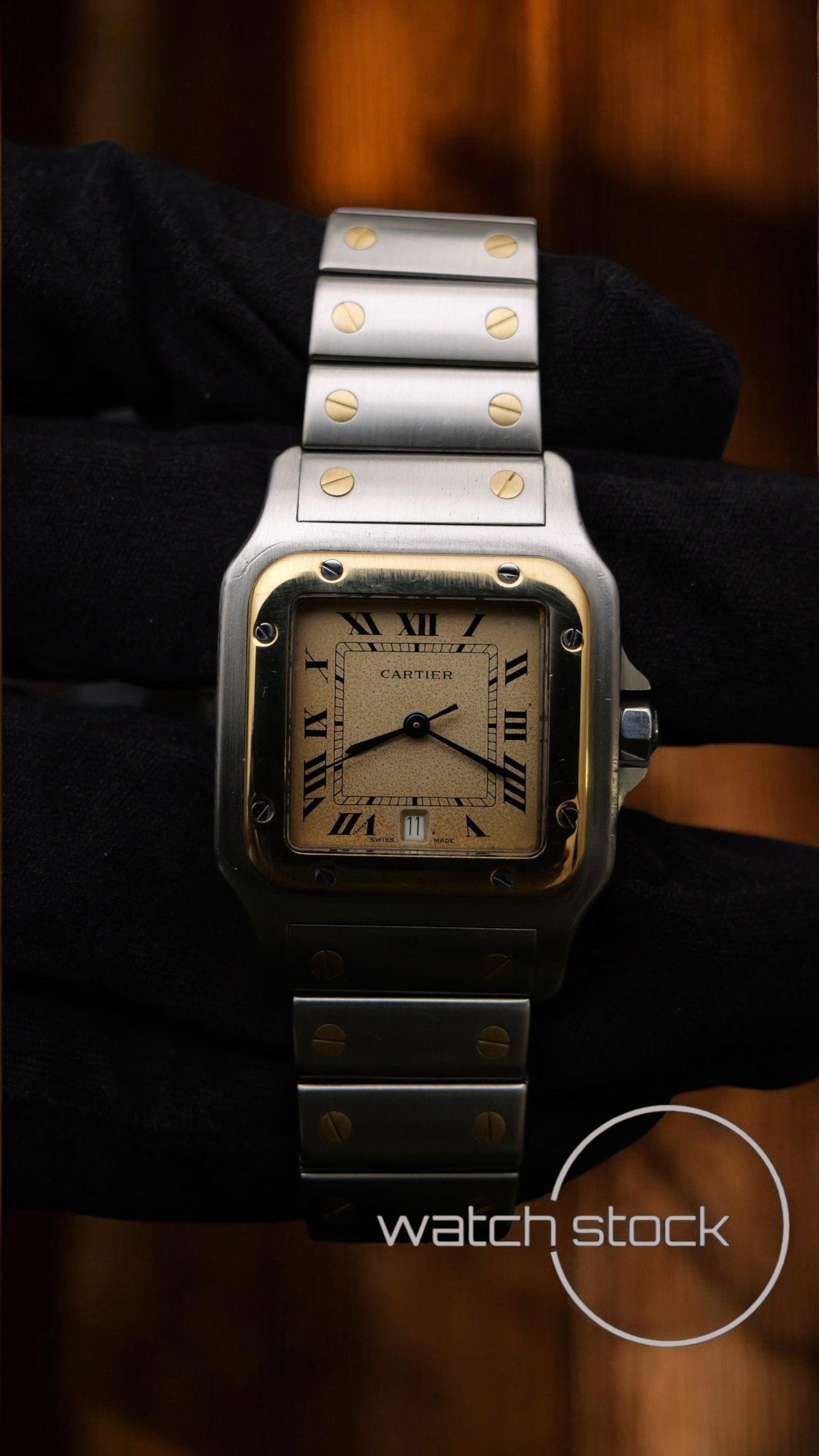 Cartier santos galbe 29x41mm ref.187901 must de cartier quarz