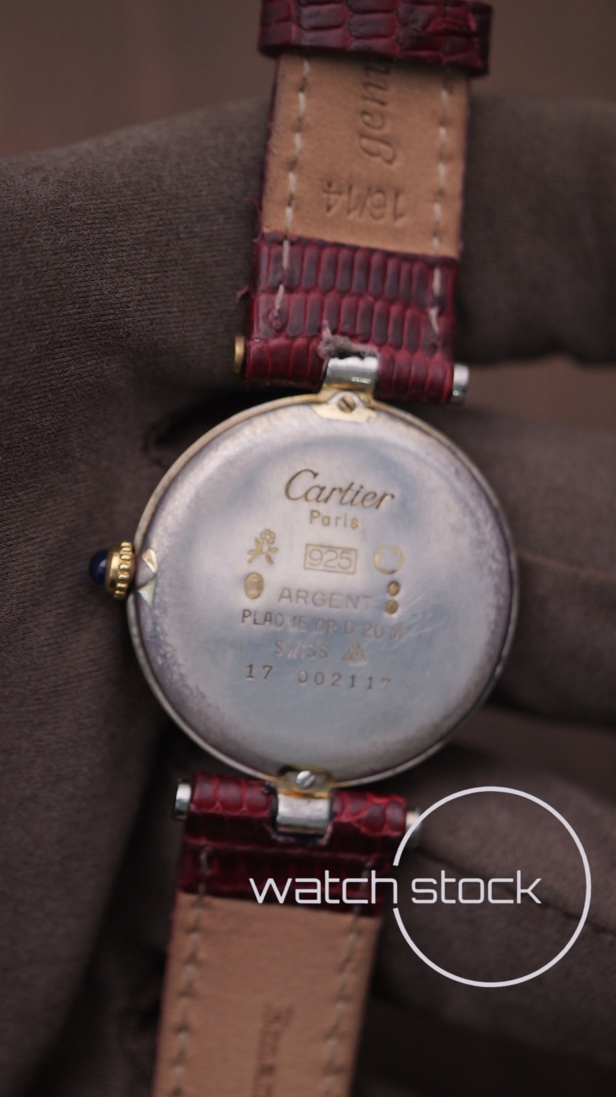 Cartier Vendome ref.590003 30mm Burgundy dial 1980