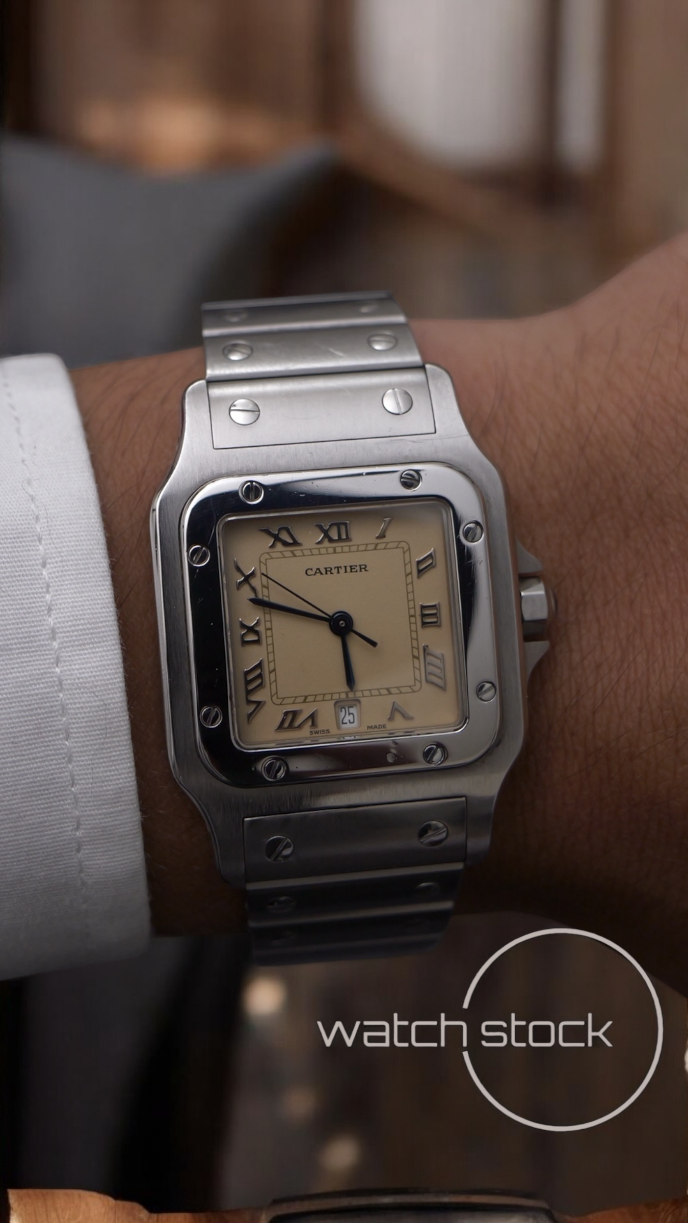Cartier santos galbe 29x41mm ref.987901 must de cartier quarz