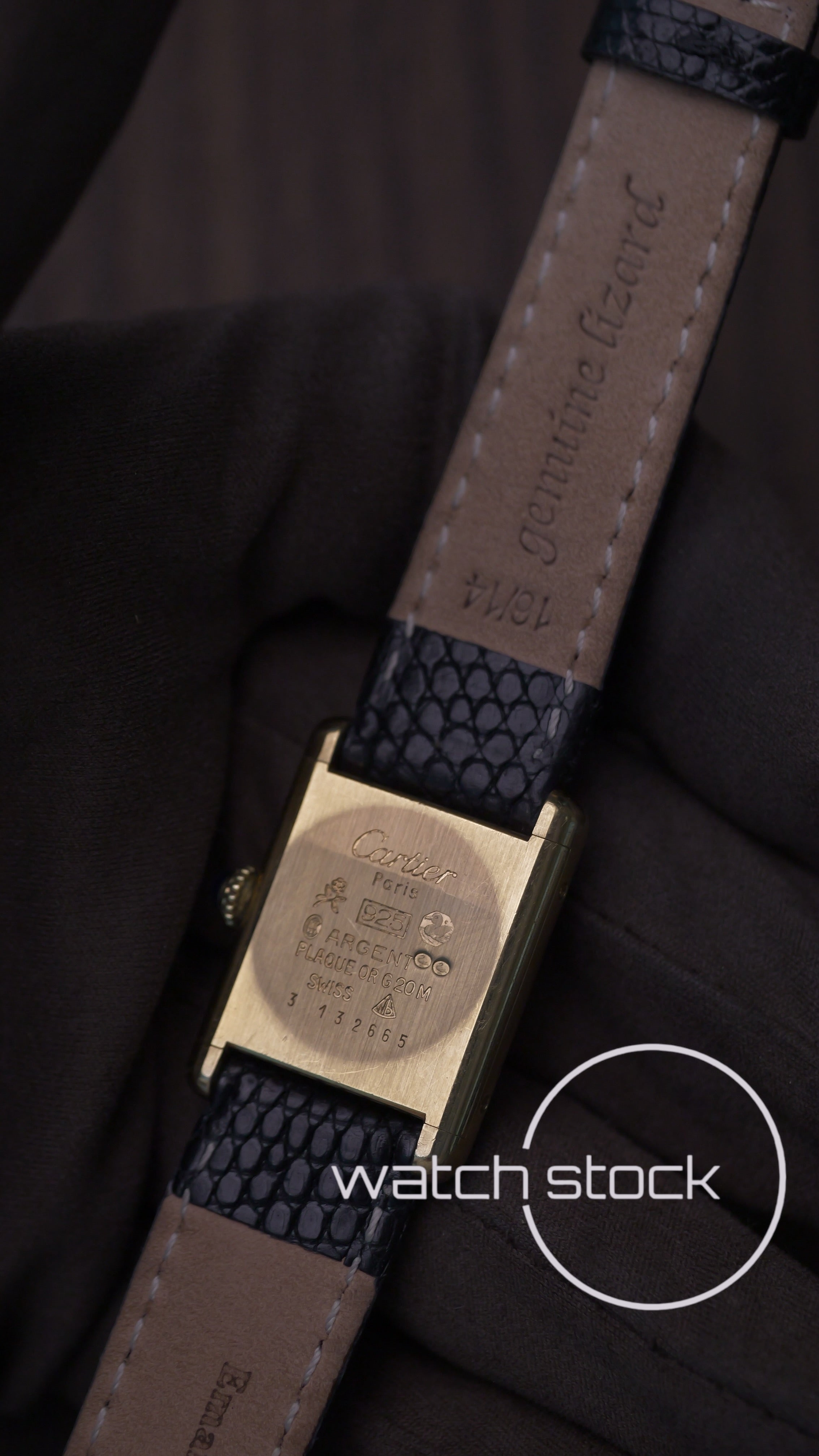 Cartier Tank TG3 Black Dial 1980