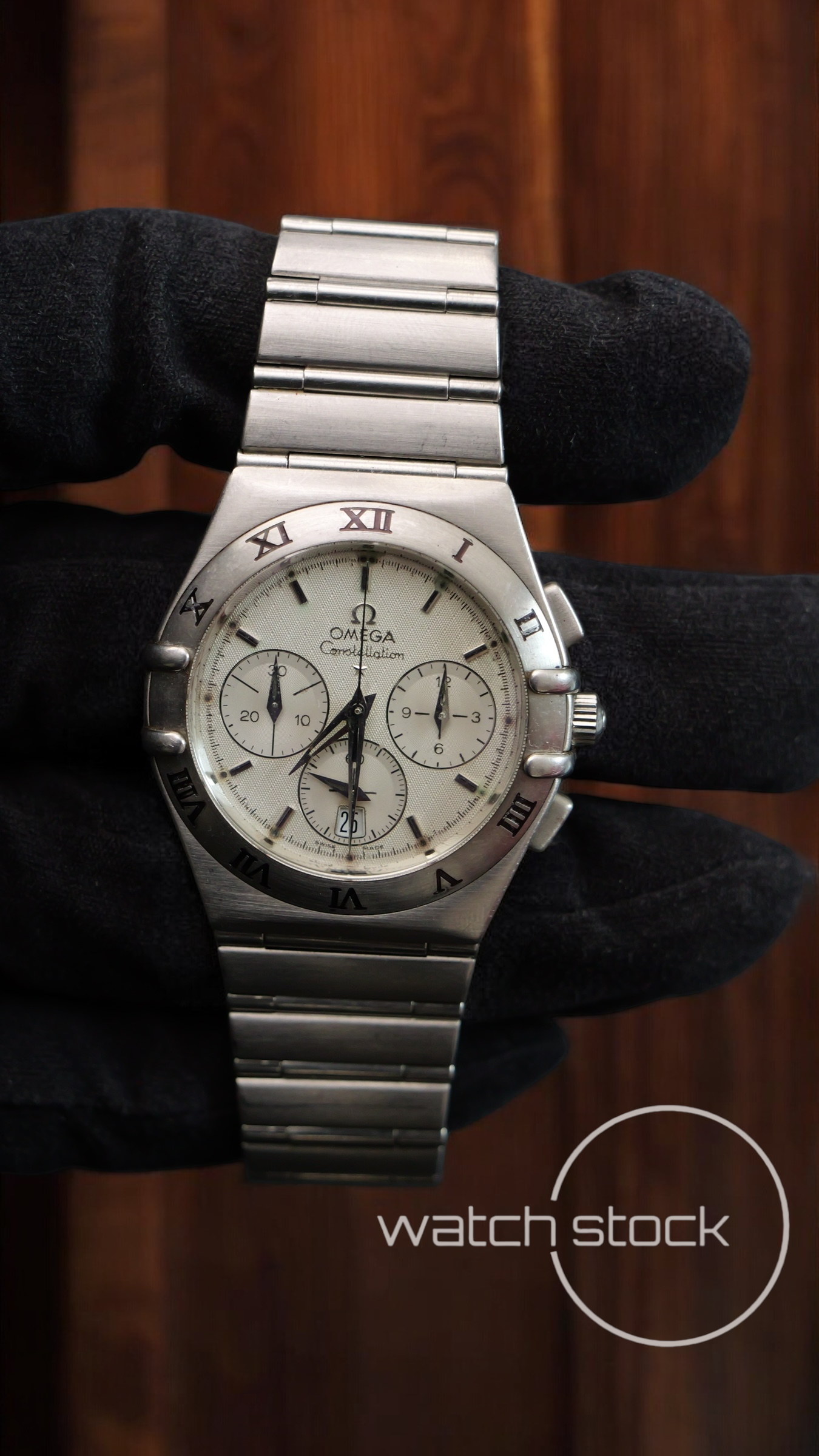 Omega constellation double Eagle chrono (39mm) white dial with box