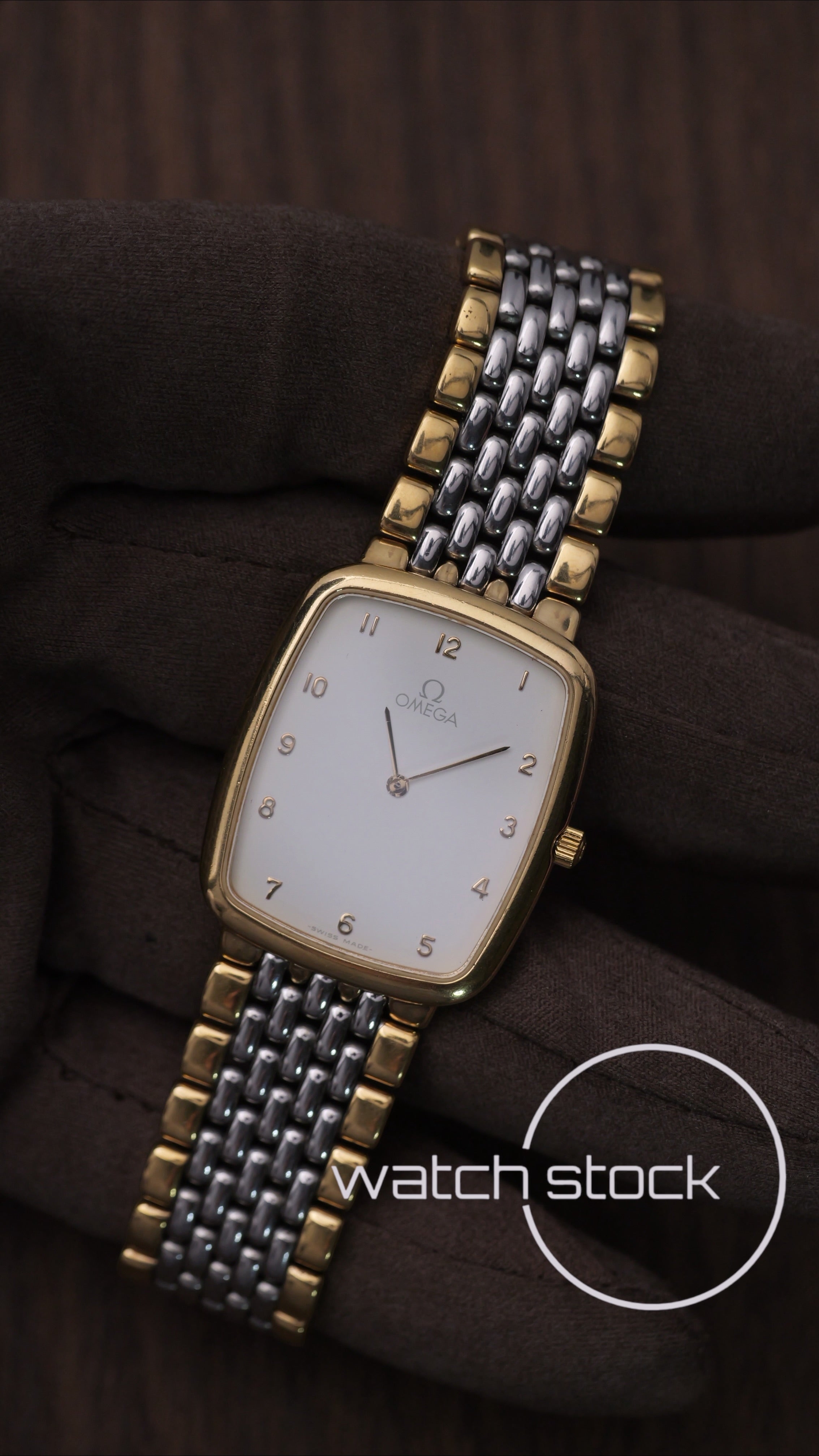 Omega De ville vintage chicchi di riso quadrante onde Quartz 1986