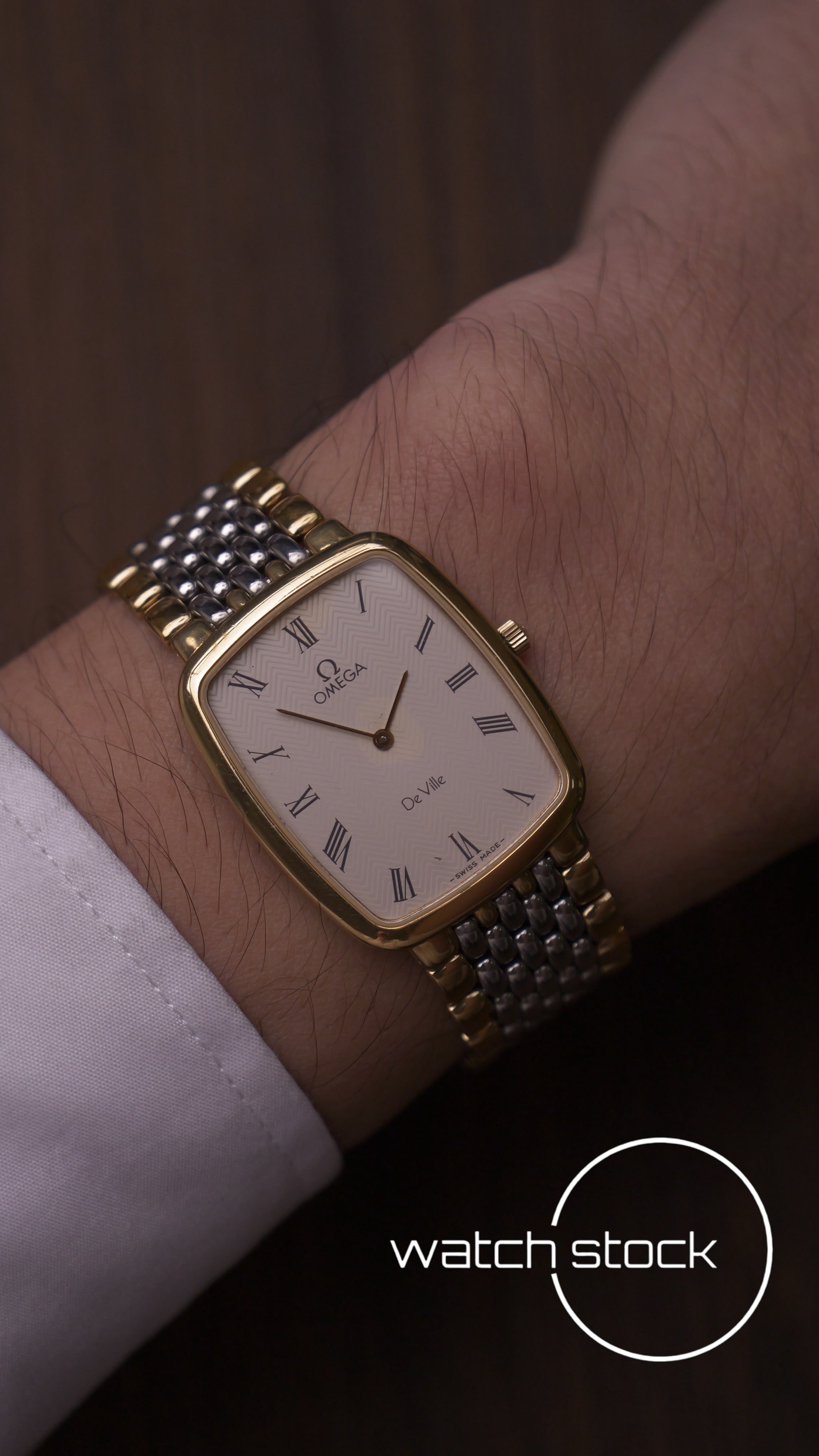 Omega De ville vintage chicchi di riso quadrante onde Quartz 1986