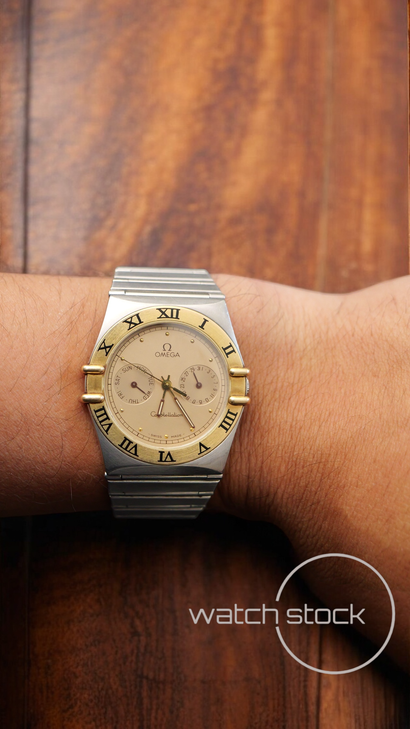 Omega constellation daydate quarz (34mm) yellow dial vintage
