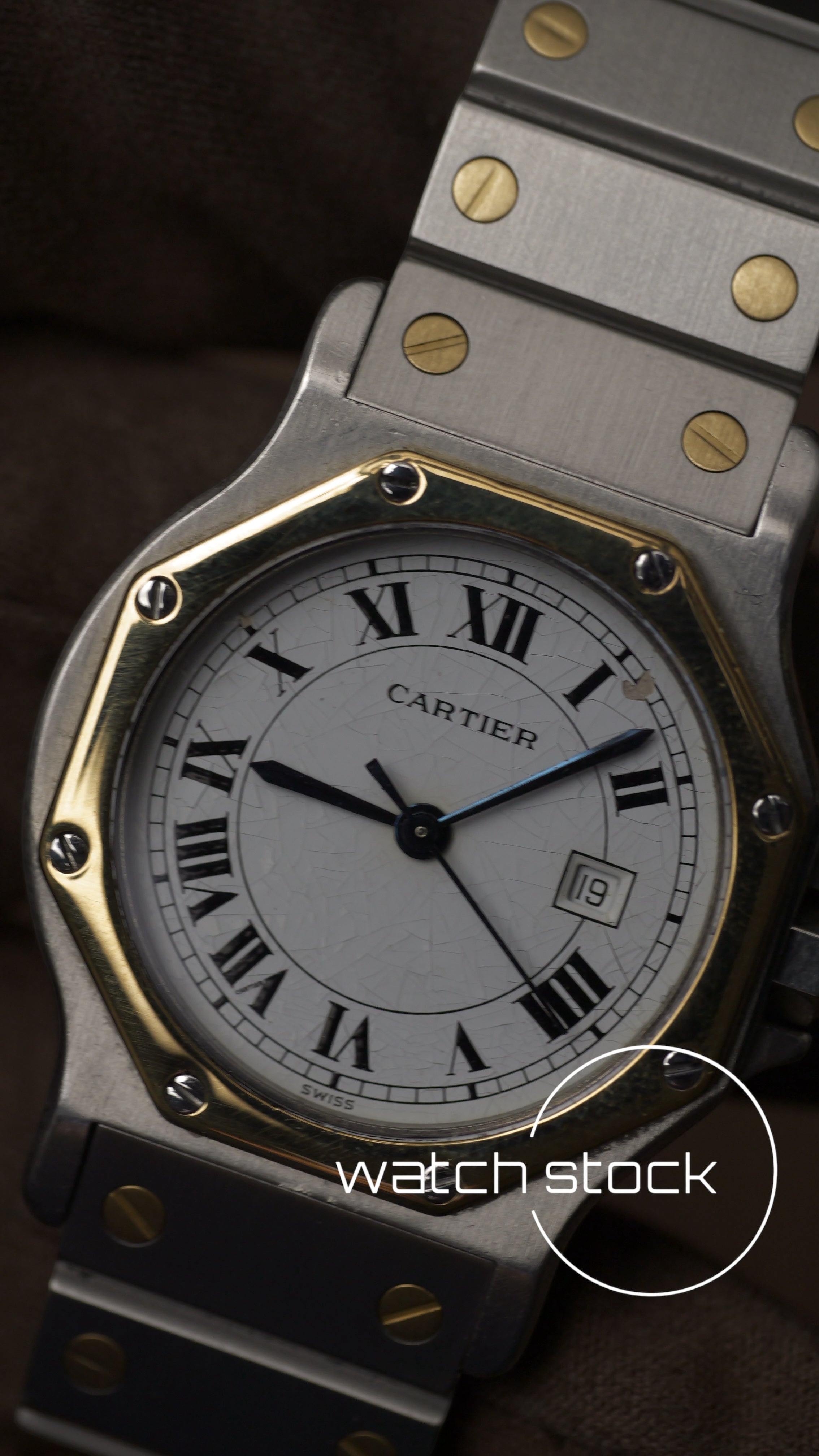 Cartier santos Octagon 30mm Large men ref.2966 Automatic