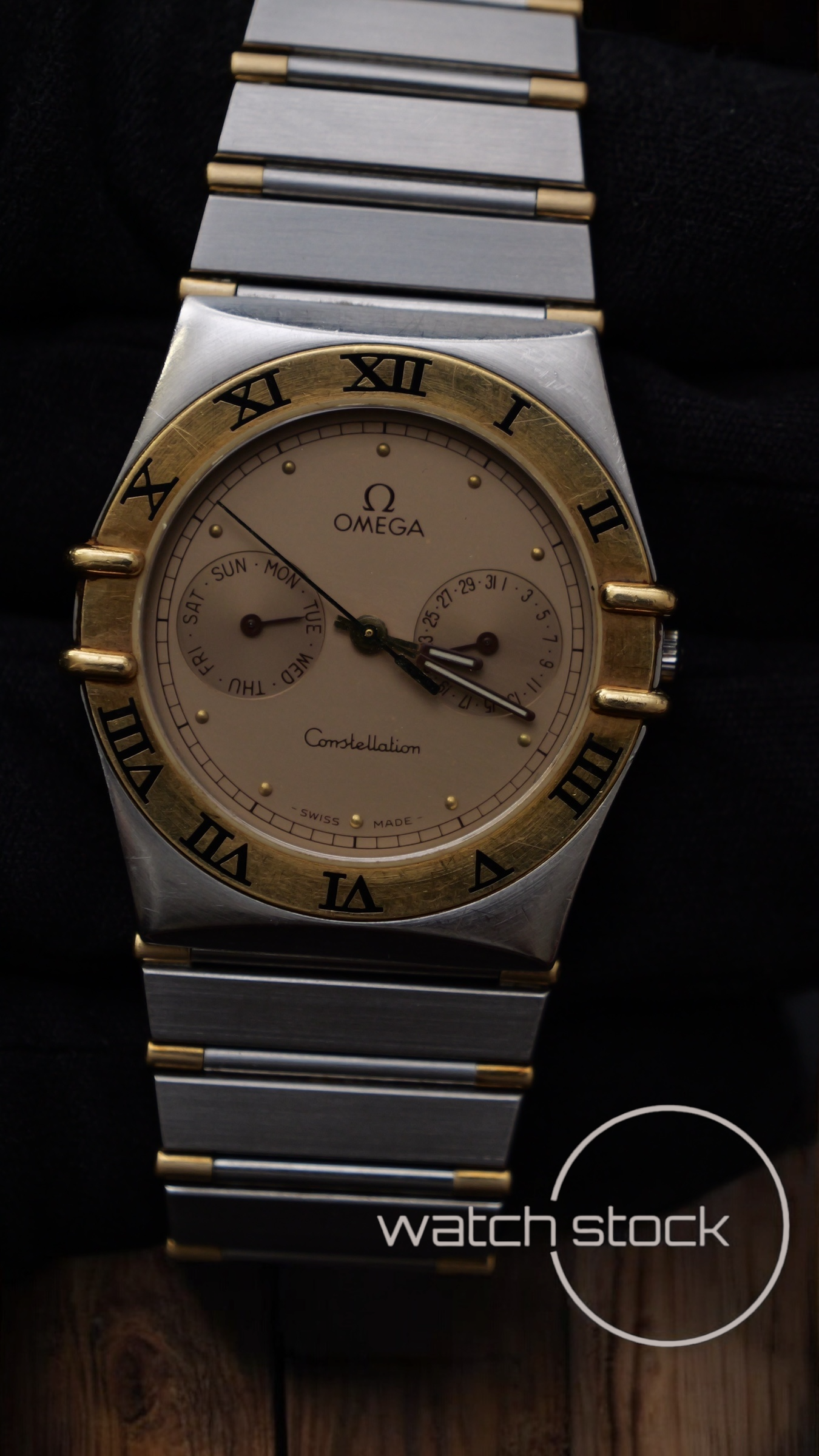 Omega constellation daydate quarz (34mm) yellow dial vintage