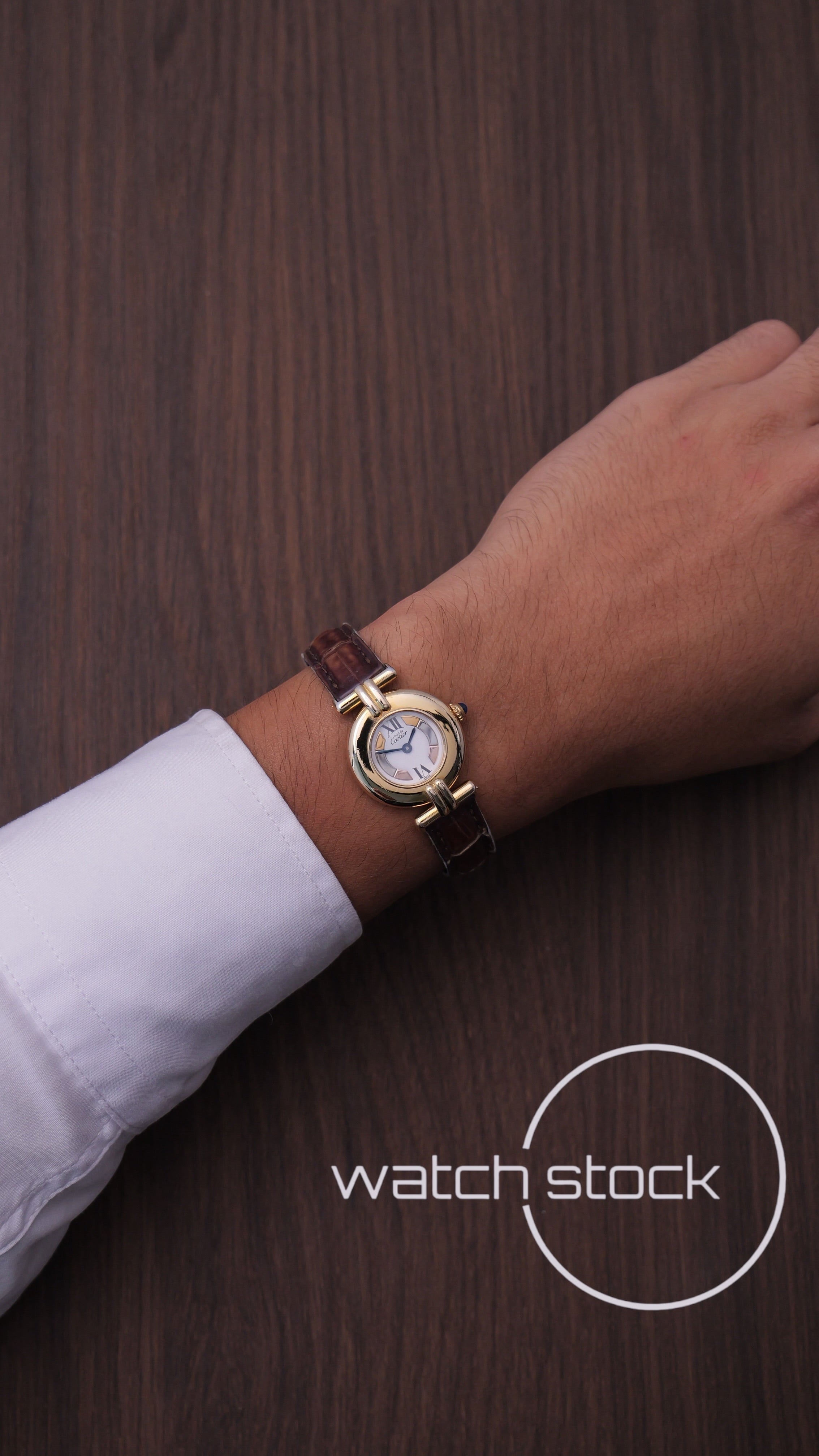 Cartier vermeil colisee 24mm ref. 590002 quartz