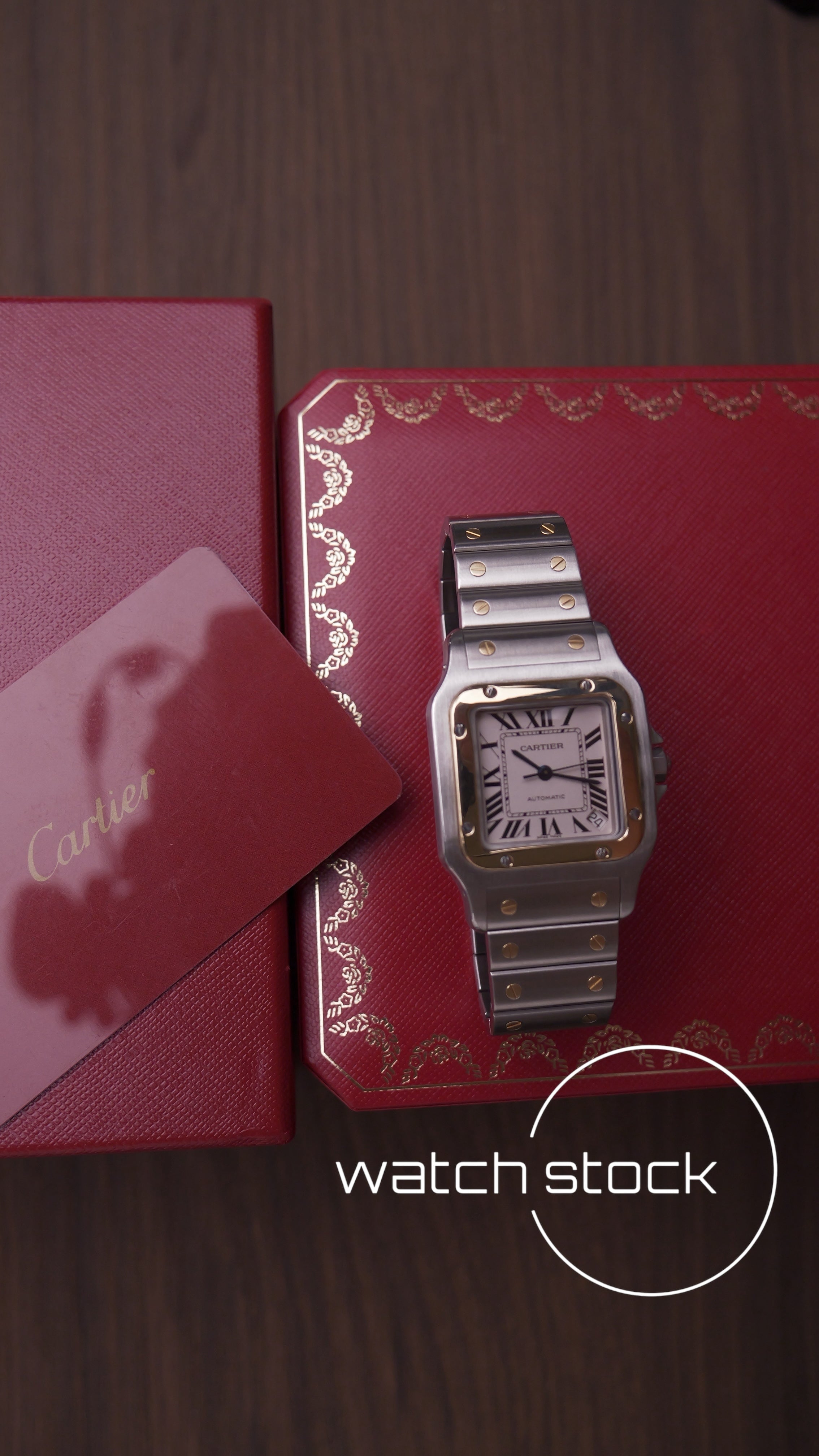 Cartier santos galbee XL gold steal ref.2823 Full set Automatic 32x45mm