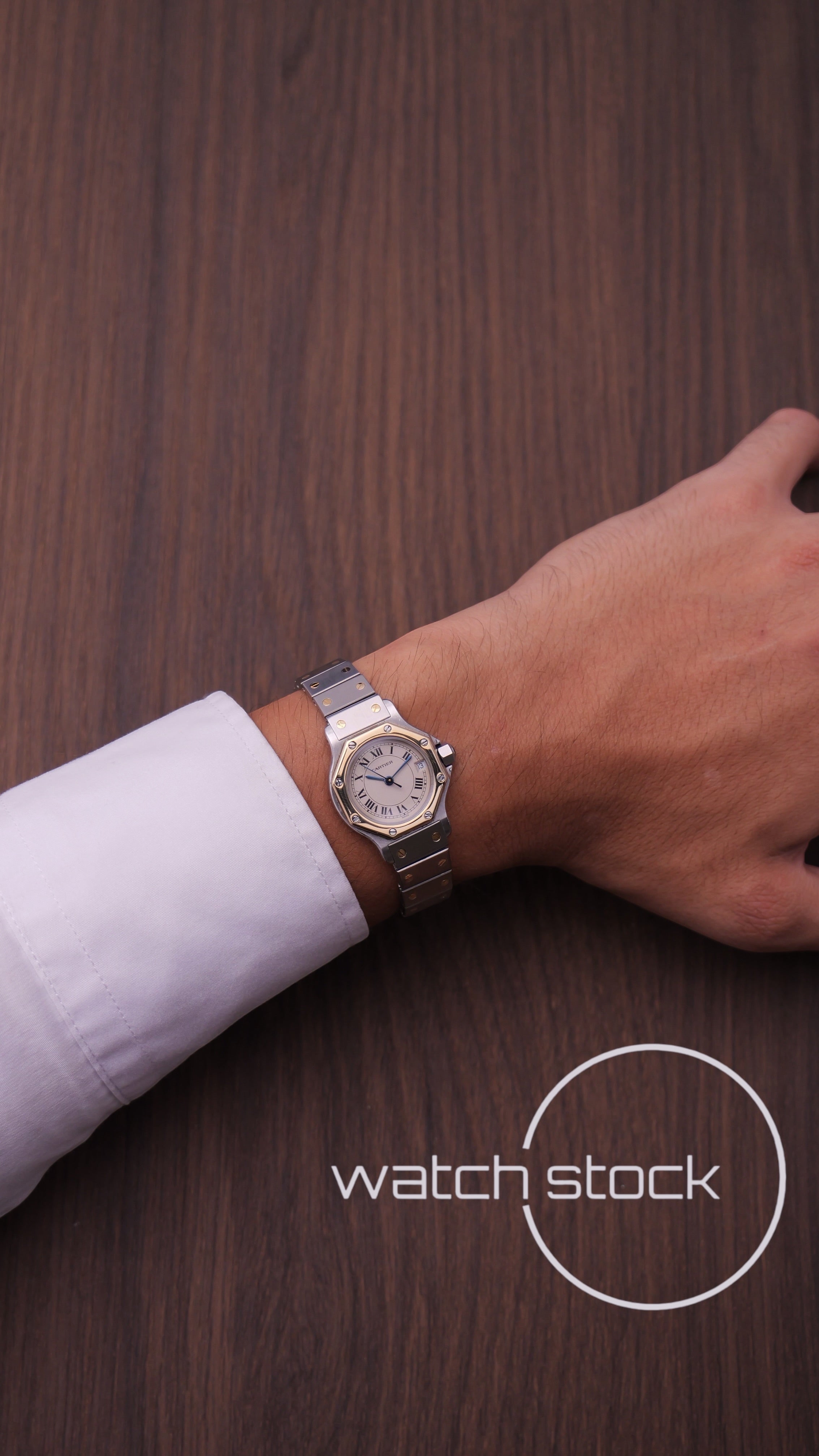 Cartier santos octagon 24mm lady