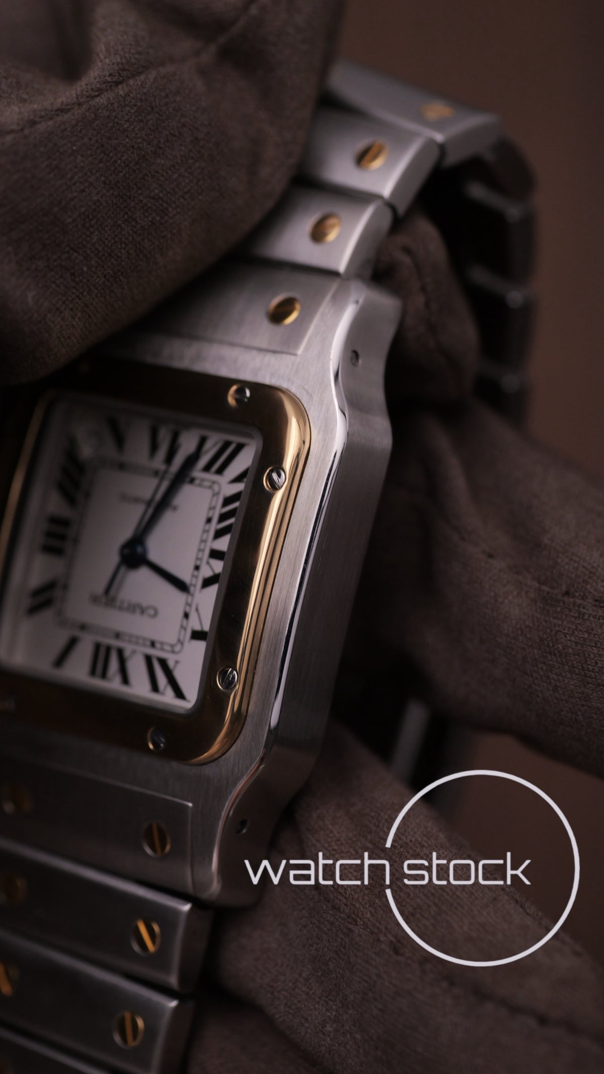 Cartier santos galbee XL Gold Steel ref.2823 Automatic 32x45mm