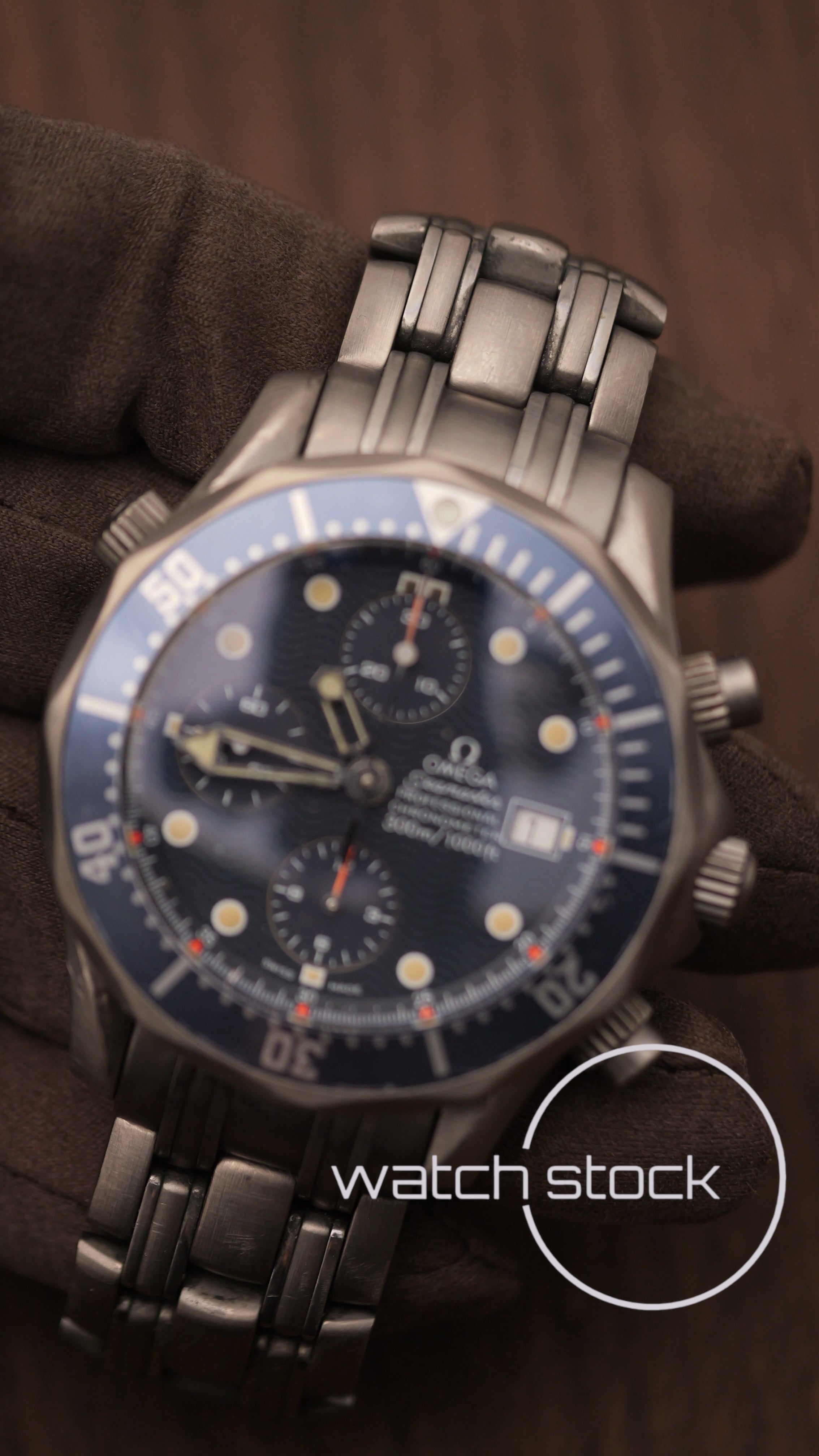 Omega seamaster 300m Chrono titanium ref. 178.0504 41mm blue dial