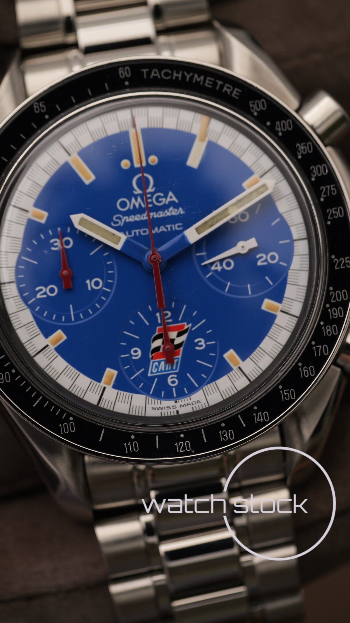 Omega speedmaster Schumacher blue Cart dial reduced ref. 175.0032 39mm automatic 1998