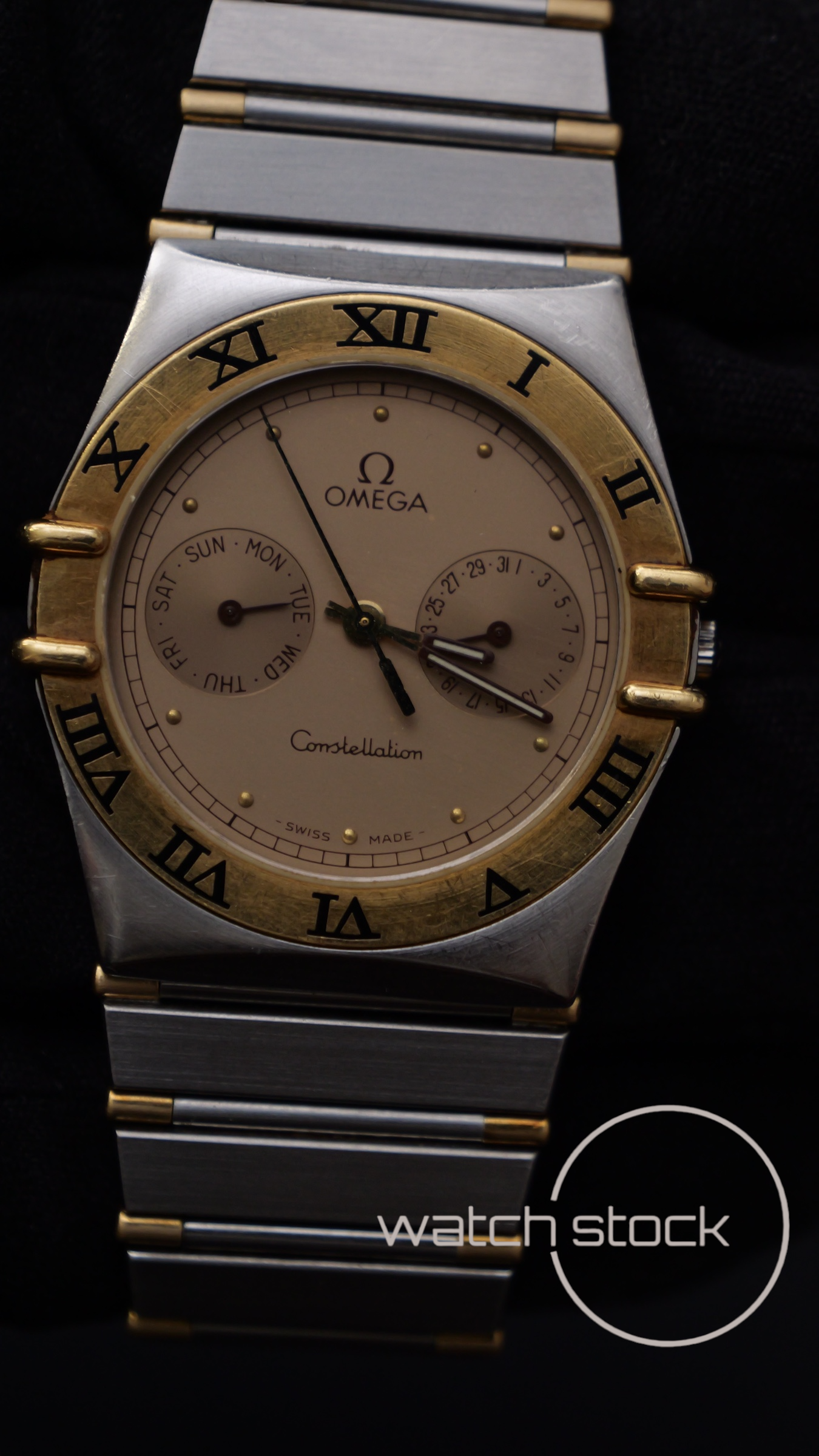 Omega constellation daydate quarz (34mm) yellow dial vintage